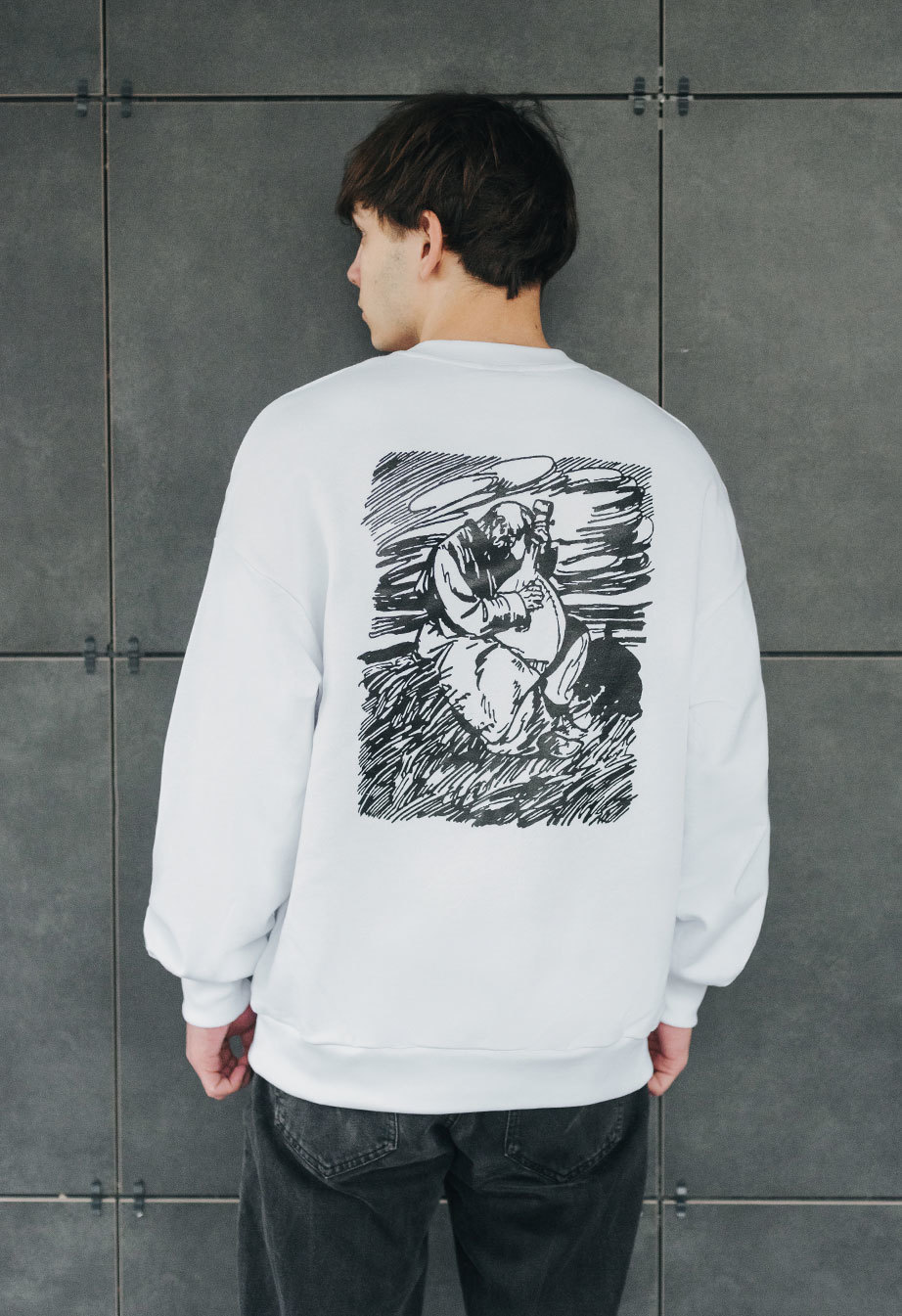 ヒトミ様 ブルゾン Sオフ白 Кофта жіноча Staff lo white oversize біла з манжетами для жінки з