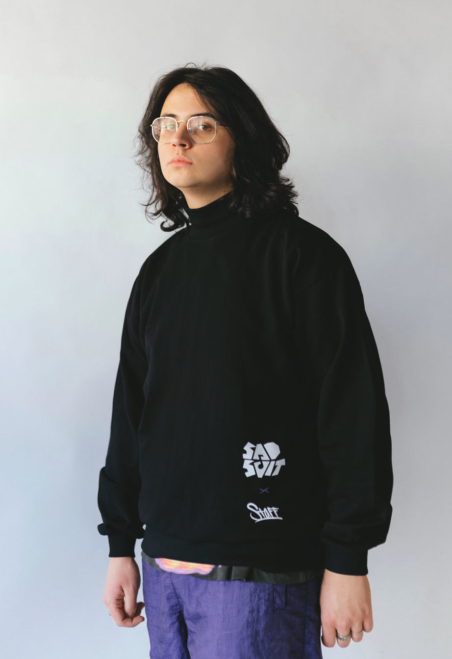 Світшот чоловічий Staff x SadSvit dream oversize чорний оверсайз з