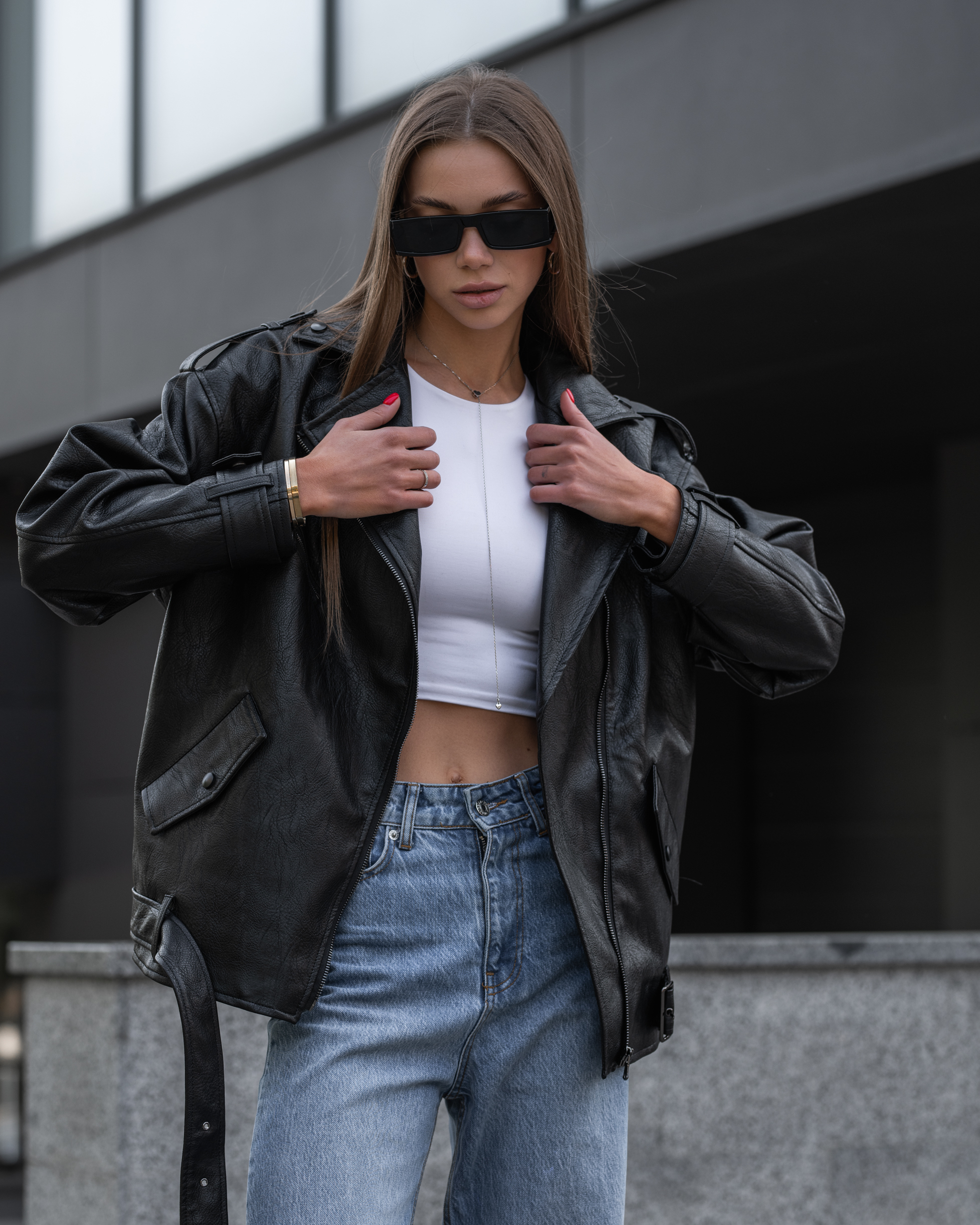 Куртка жіноча Staff ta black oversize чорна оверсайз весна-осінь