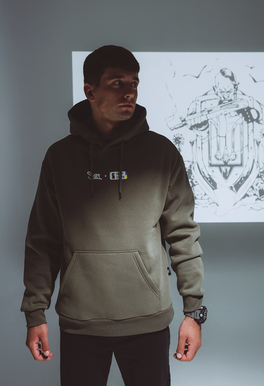 stone  sweat スウェット line stone glitter hoodie – YZ