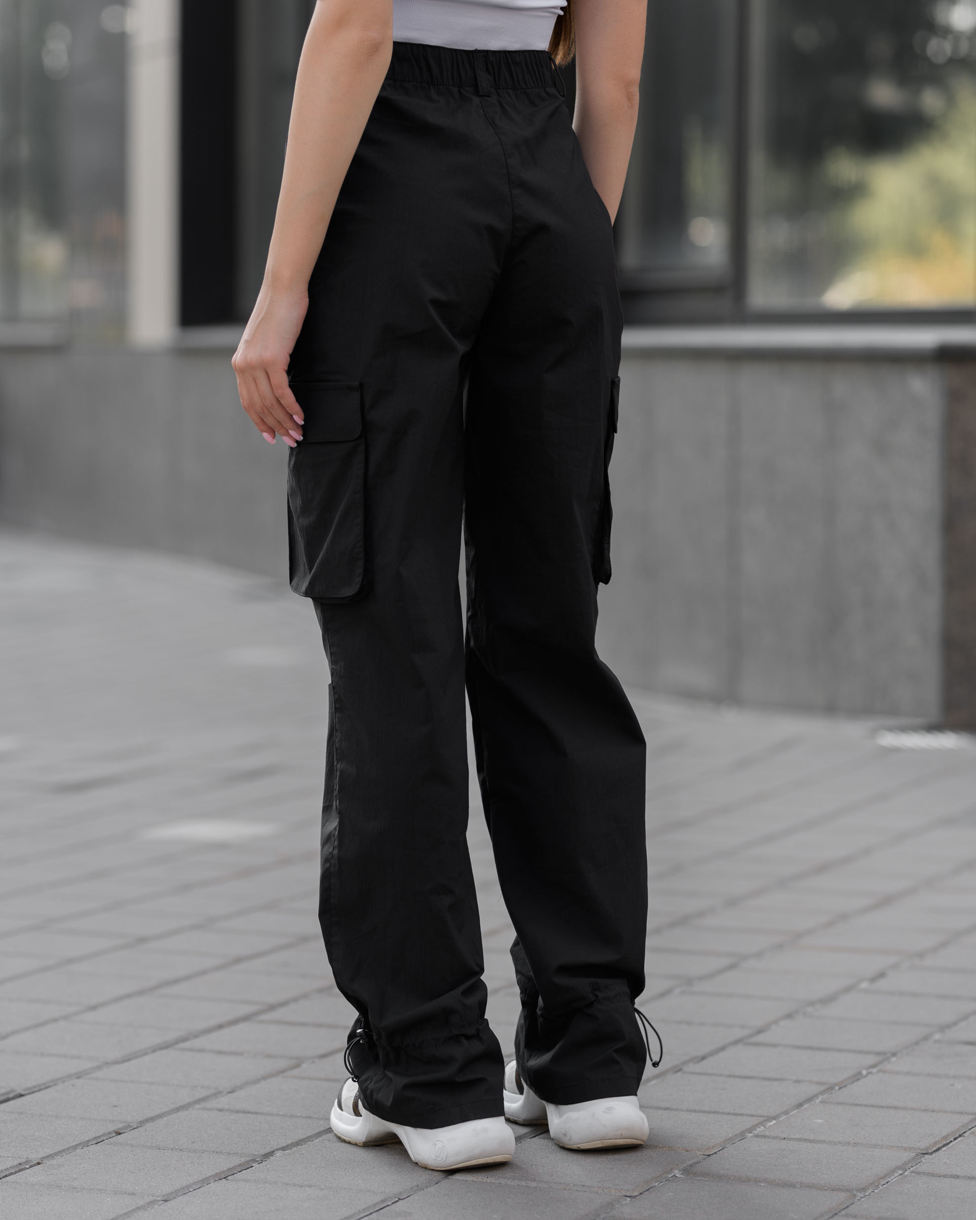 Штани карго жіночі Staff cargo black чорні модні однотонні ...