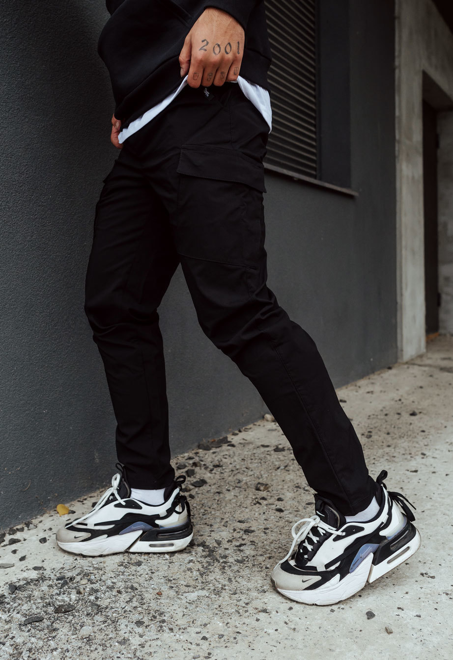 Брюки карго чоловічі Staff cargo fa spandex black2 чорні для хлопця ...