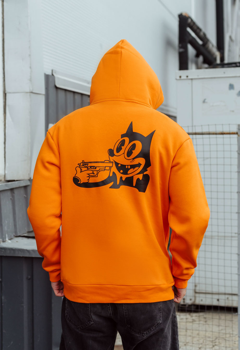 Толстовка чоловіча Staff factory fleece помаранчева на флісі