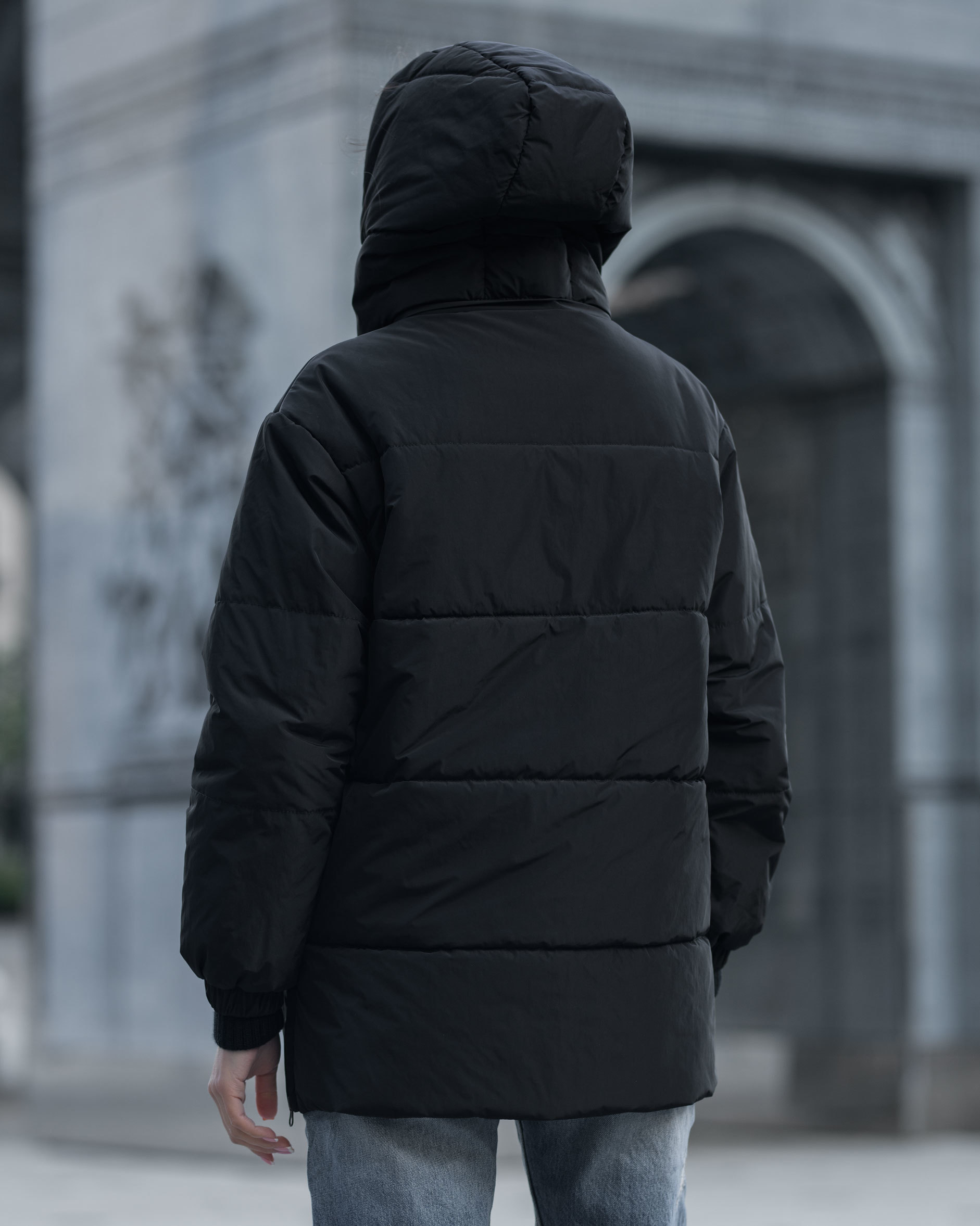 Куртка жіноча Staff vio black чорна молодіжна з капюшоном демісезонна ...