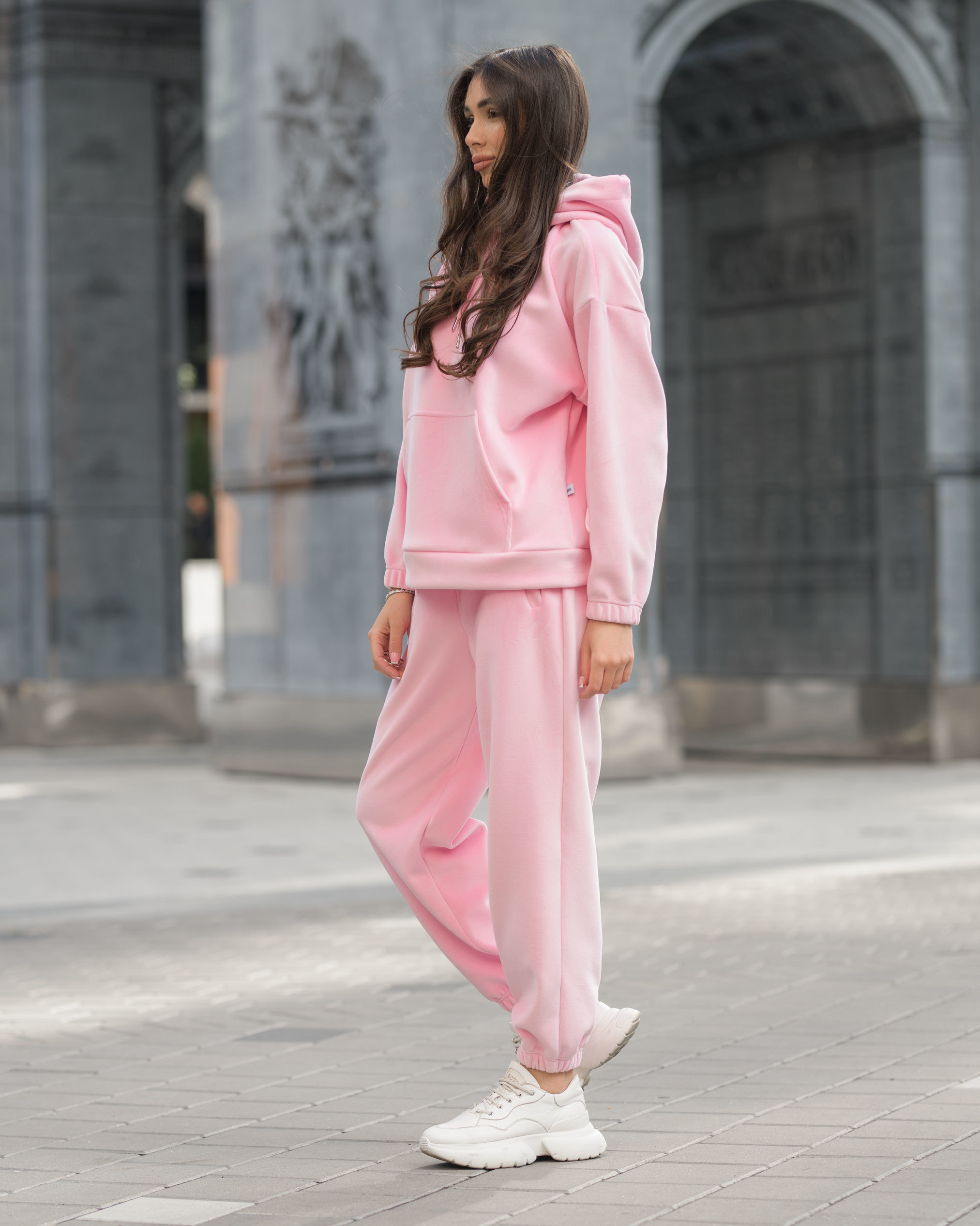 Спортивний костюм жіночий Staff velure pink oversize fleece рожевий ...