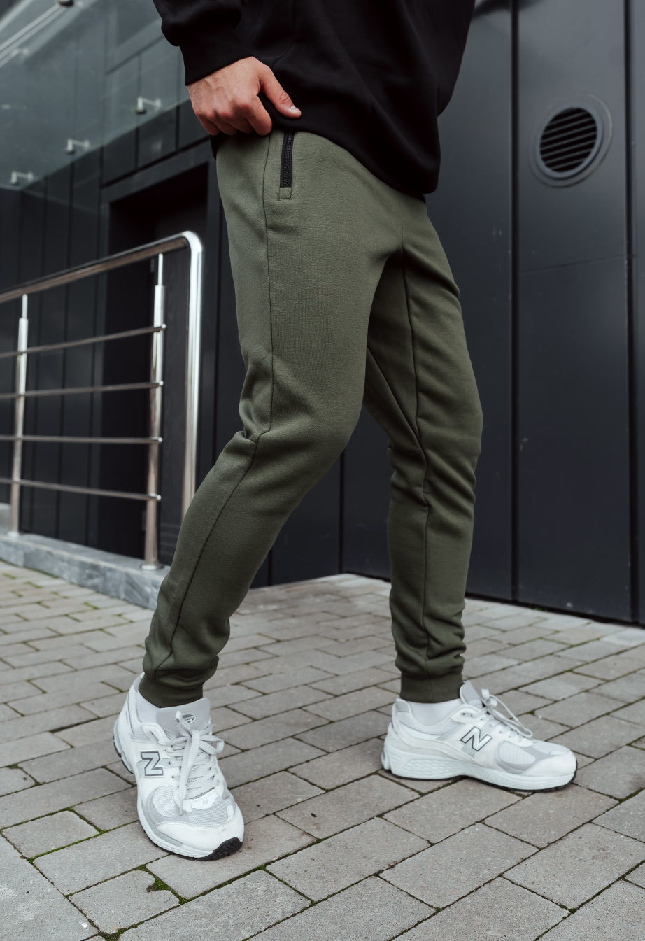 Спортивні штани чоловічі Staff sm khaki fleece хакі бавовняні для ...
