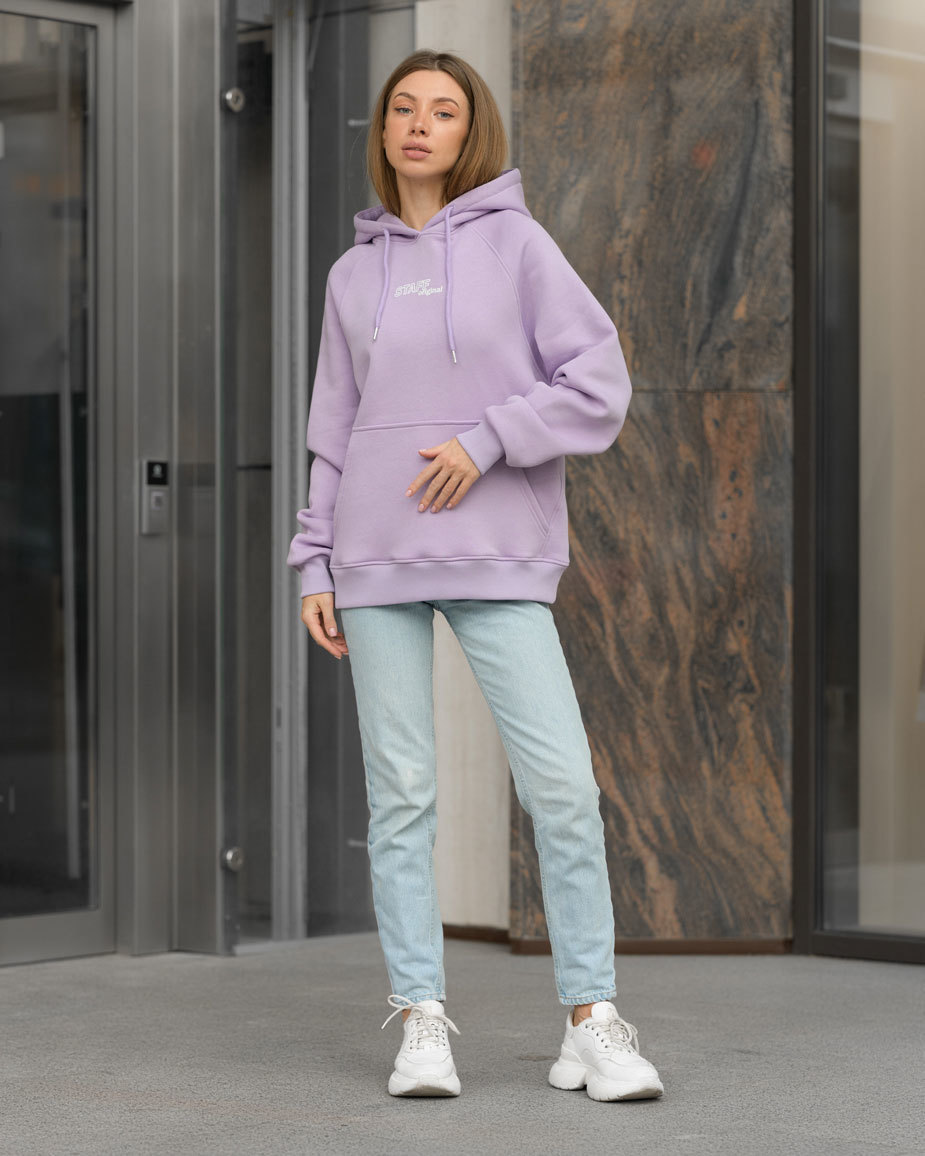 Толстовка жіноча Staff original violet oversize fleece фіолетова з ...