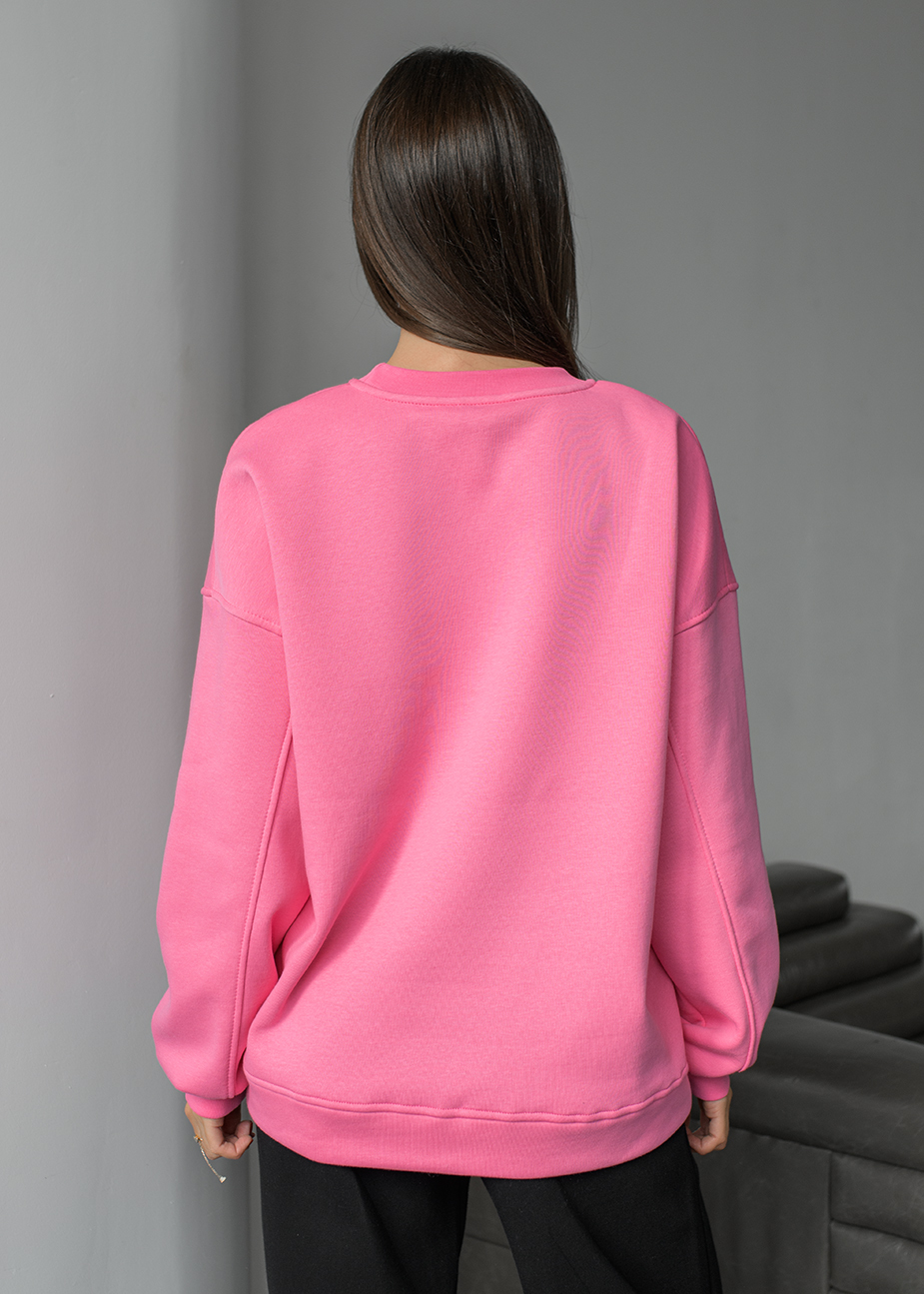 Світшот жіночий Staff vi pink oversize fleece рожевий однотонний
