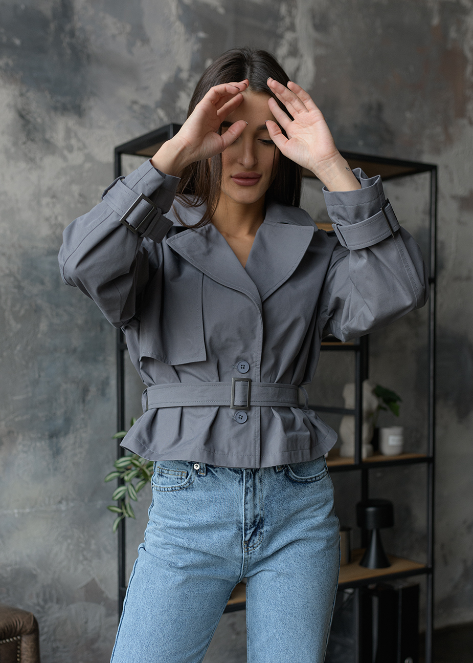 ＊美品【セオリーリュクス】トレンチ風ジレ Vimont Joen ソフトグレー THE COAT EDIT | Theory luxe（セオリーリュクス）公式通販サイト