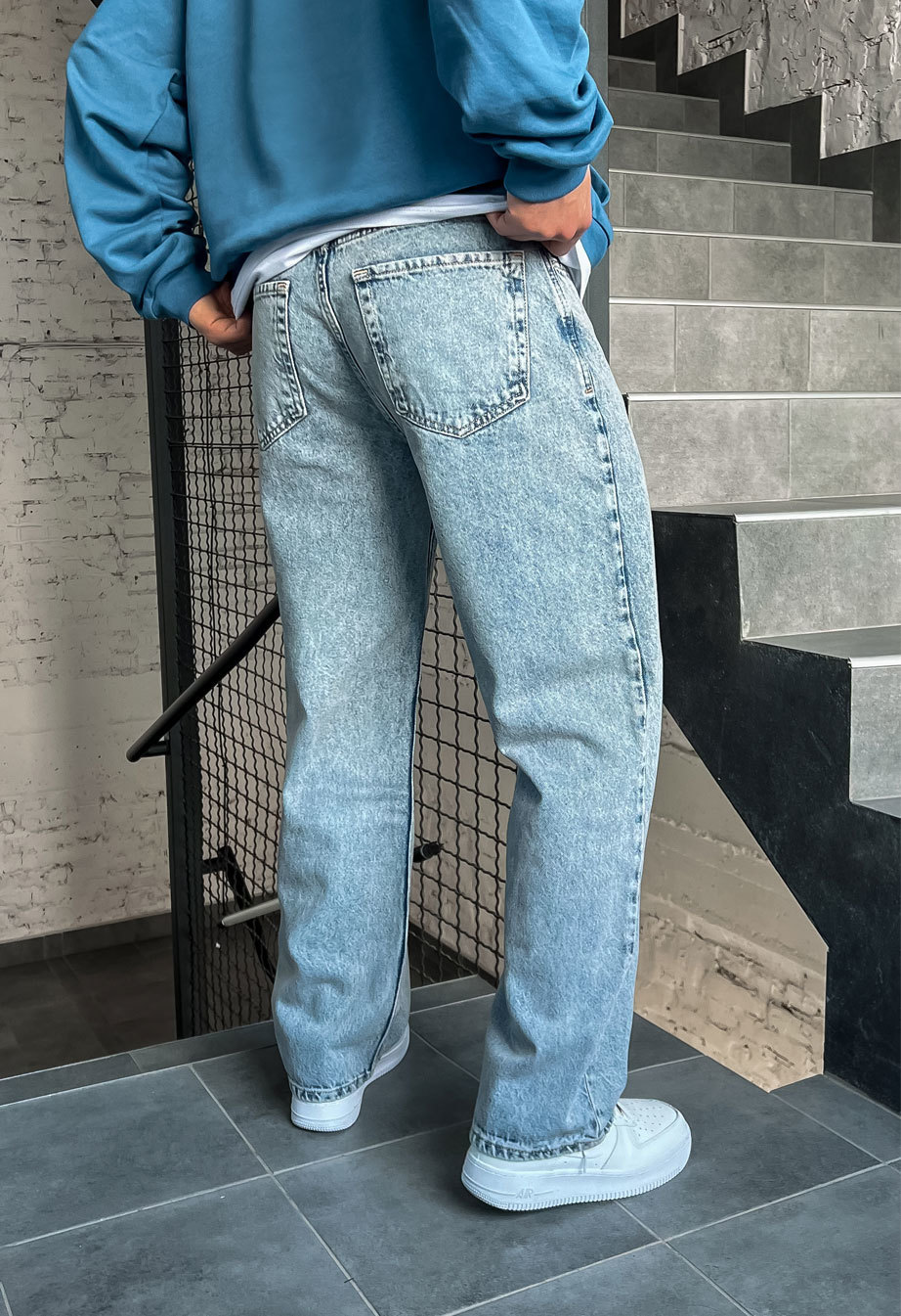 Чоловічі джинси Staff 74 с2 baggy light bluer світло-сині