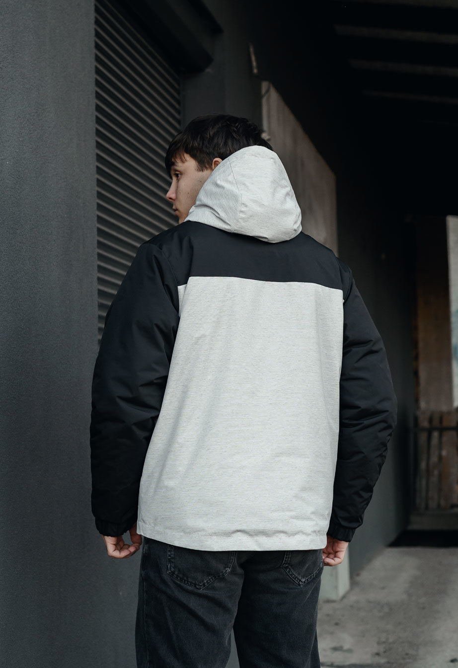 Чоловіча куртка Staff tul light gray melange & black світло-сірий