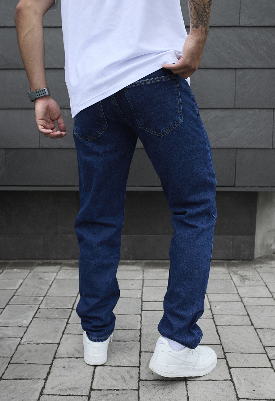 Джинси чоловічі Staff 15 navy slim (маломірять) темно-сині