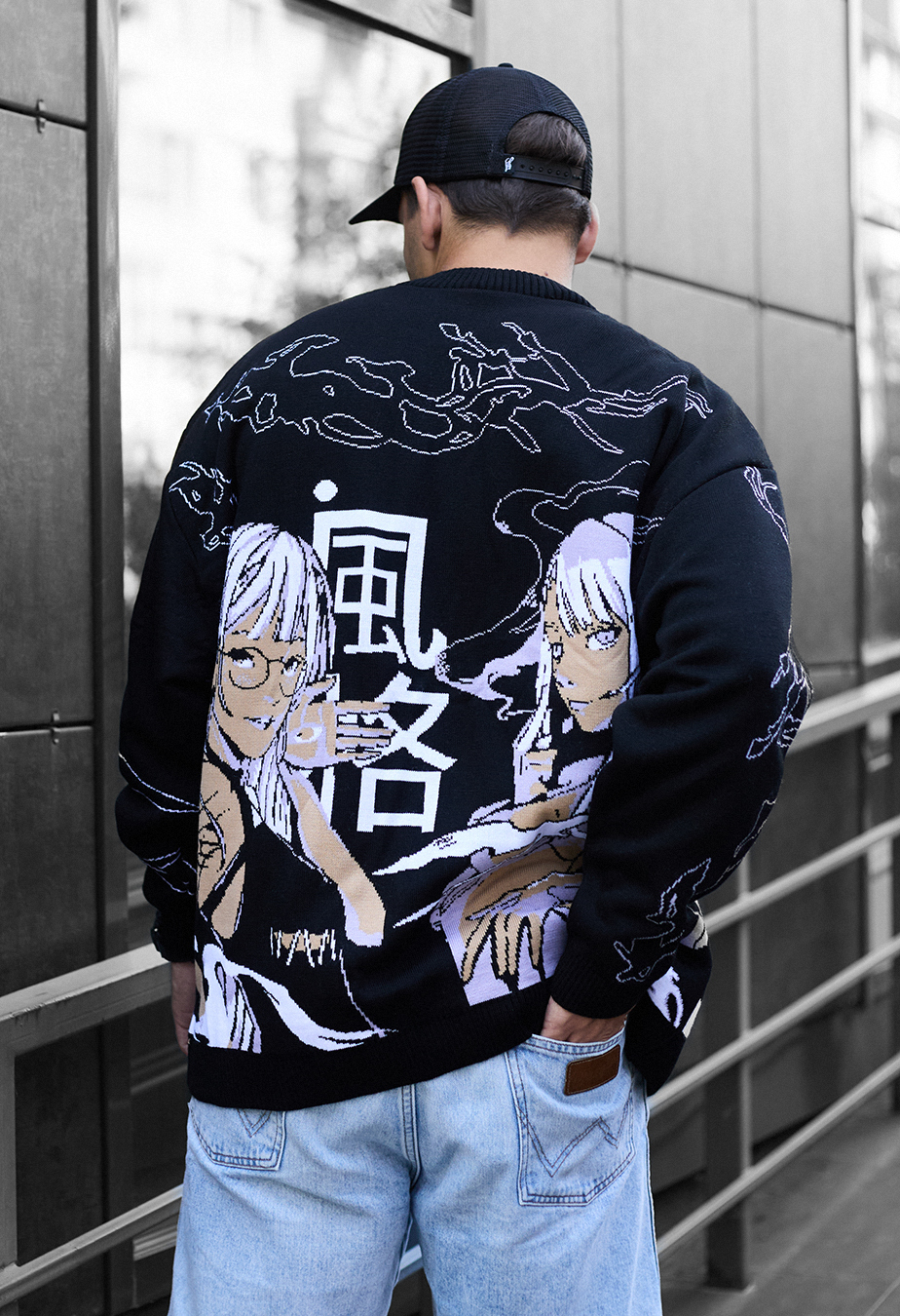 Светр чоловічий Staff c5 oversize різнокольоровий недорогий в