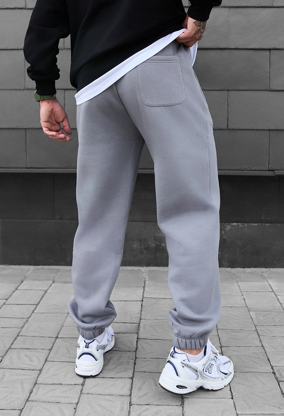 Спортивні штани чоловічі Staff mi light gray basic fleece світло-сірі ...