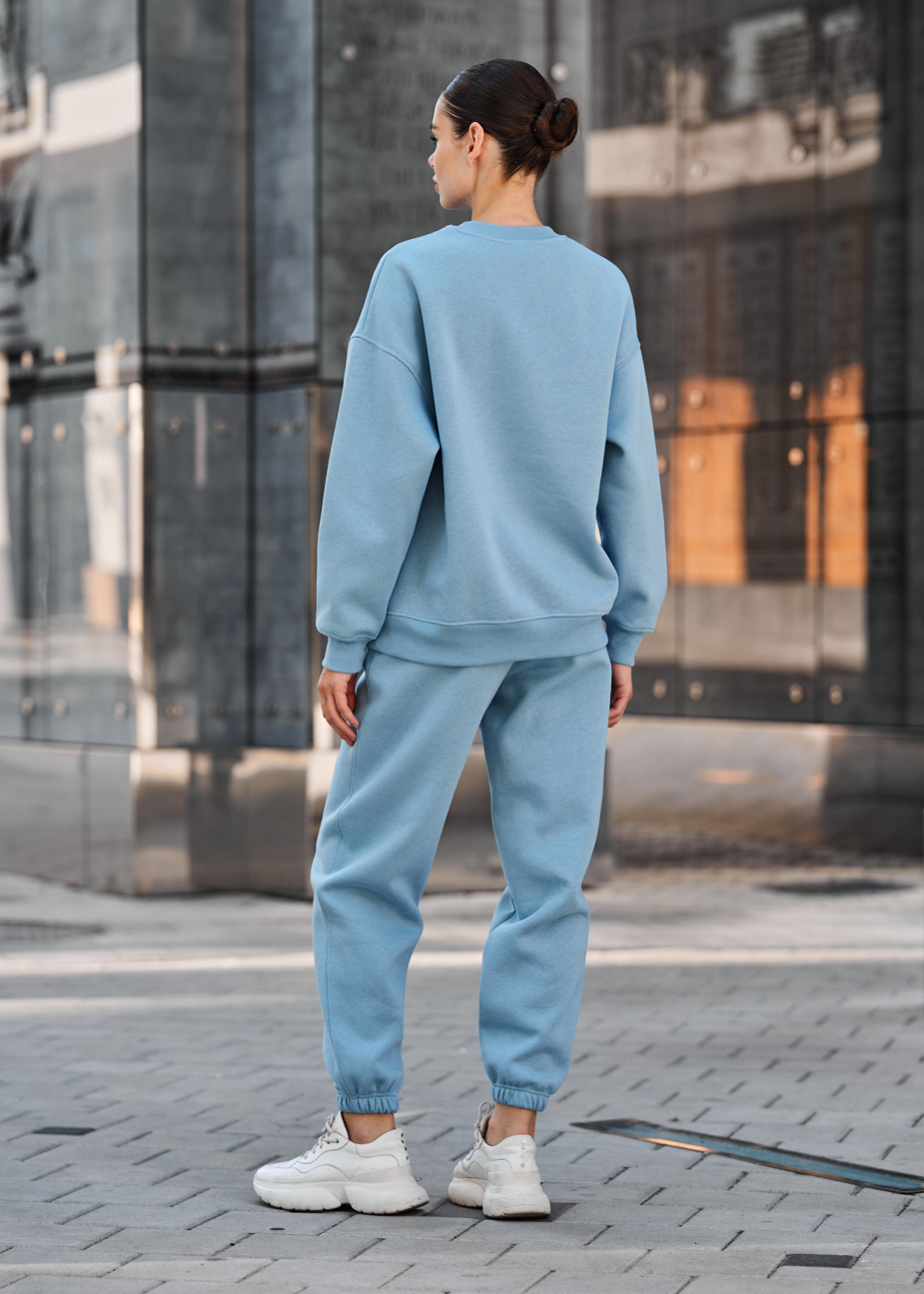 Спортивний костюм жіночий Staff kora light blue oversize fleece