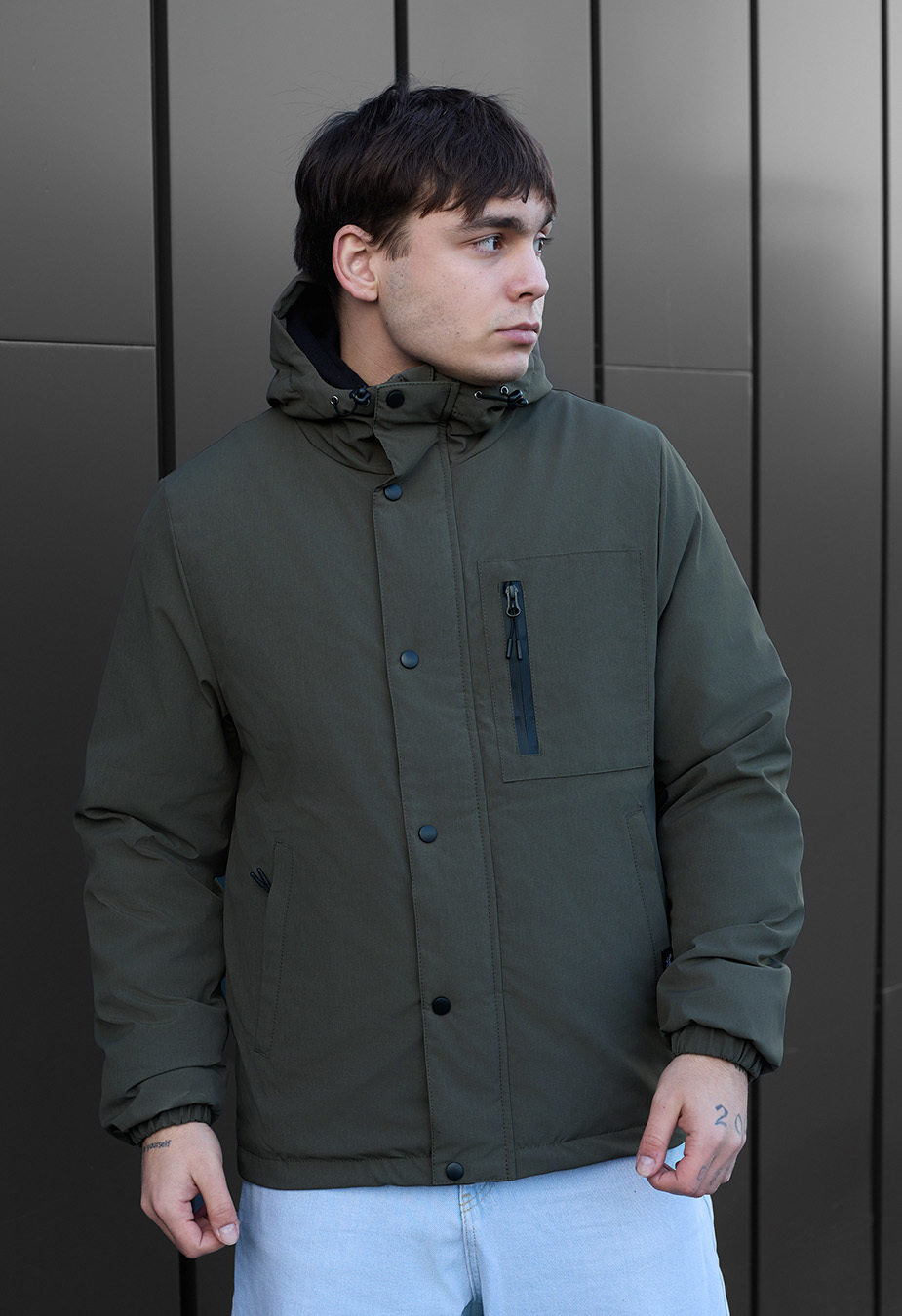 Чоловіча куртка Staff cam dark khaki темний хакі молодіжна