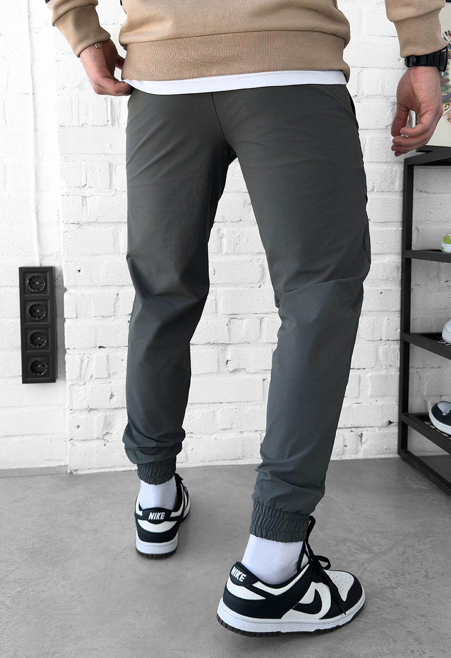 Джогери чоловічі Staff spandex di dark gray темно-сірі