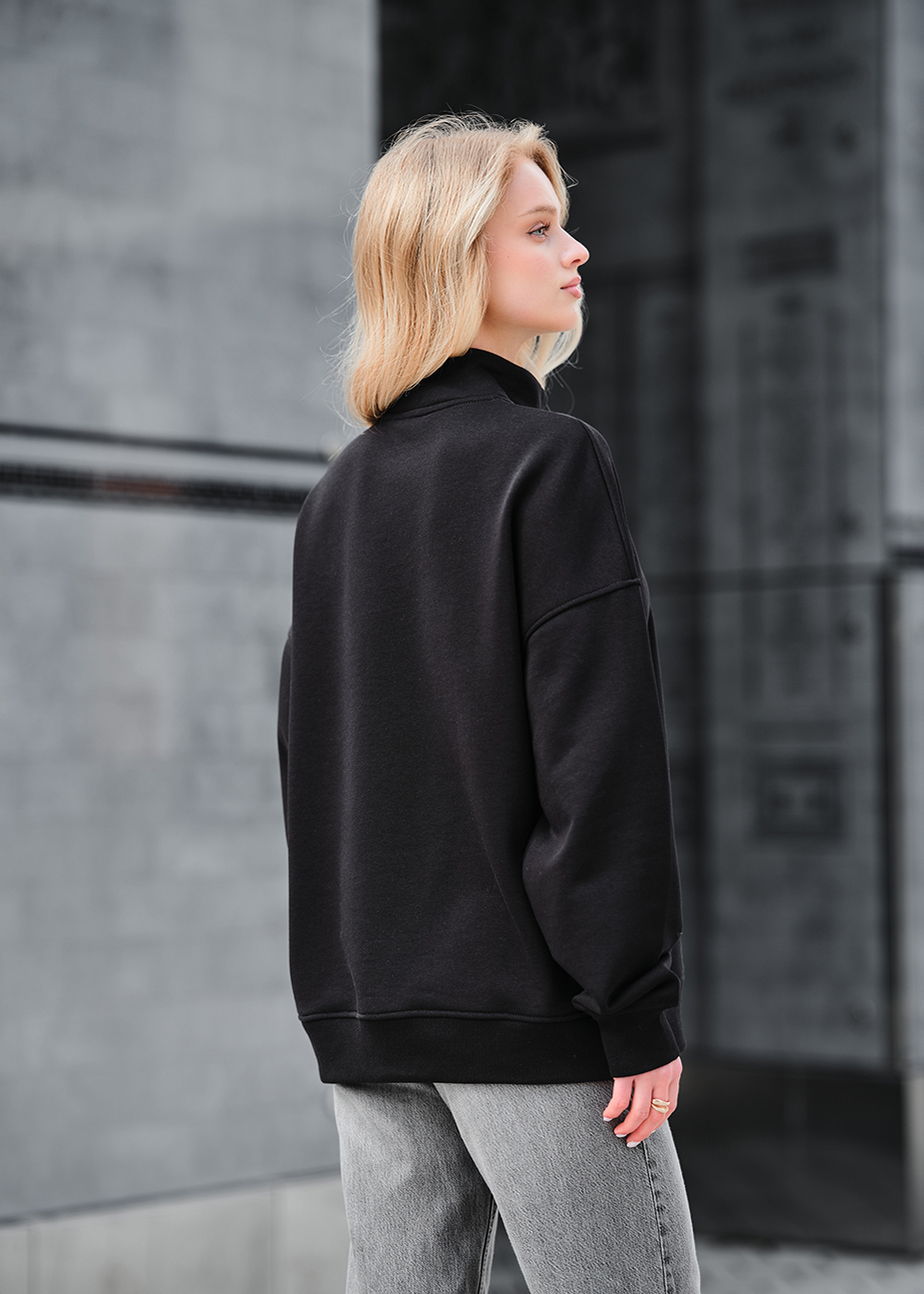 Олімпійка жіноча Staff le black oversize чорна оверсайз на