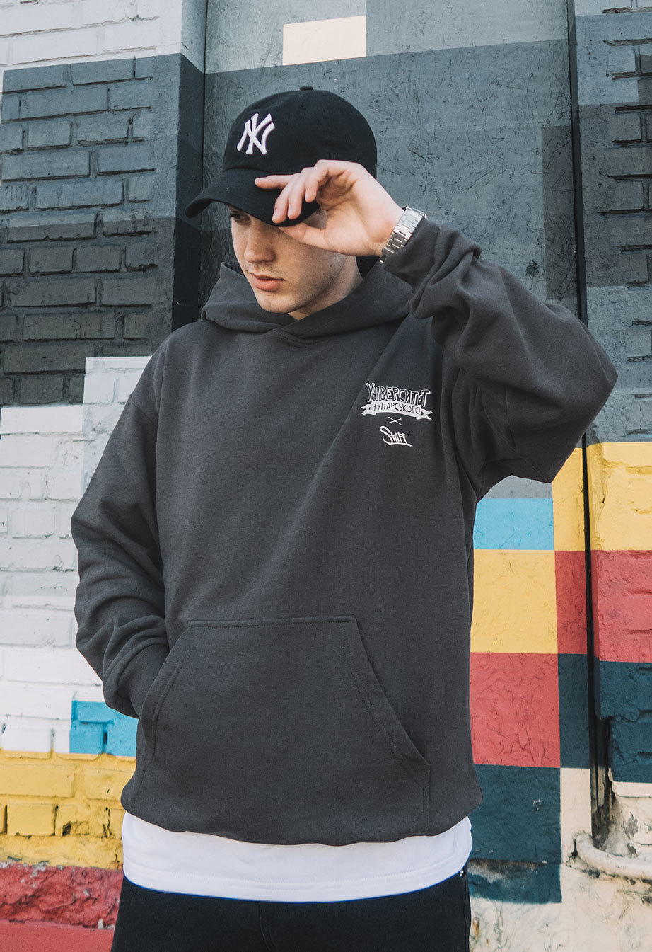 Толстовка Staff x Університет Чупарського Чутаврія oversize сіра