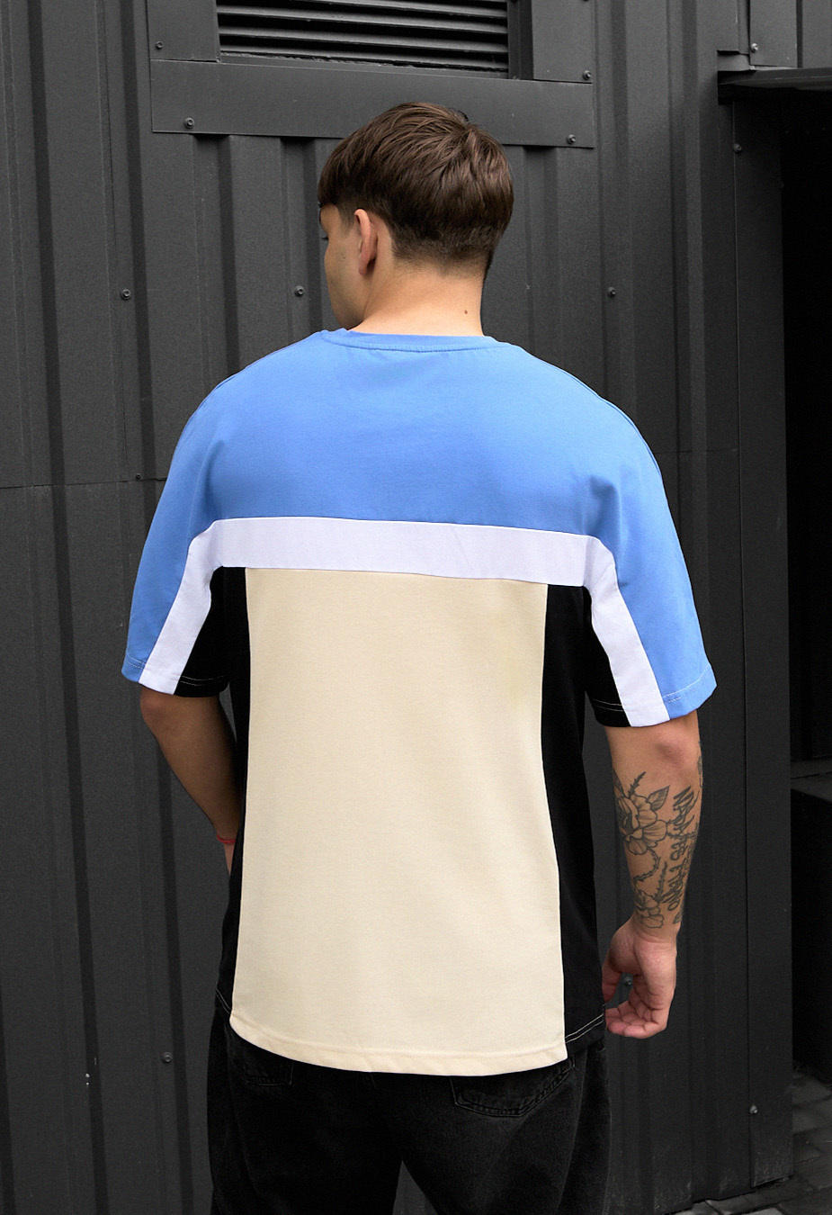 Футболка чоловіча Staff ik2 colors oversize мікс кольорів оверсайз
