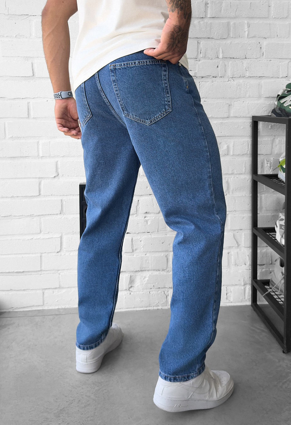 Джинси чоловічі Staff 15 loose fit blue2 сині вільна посадка