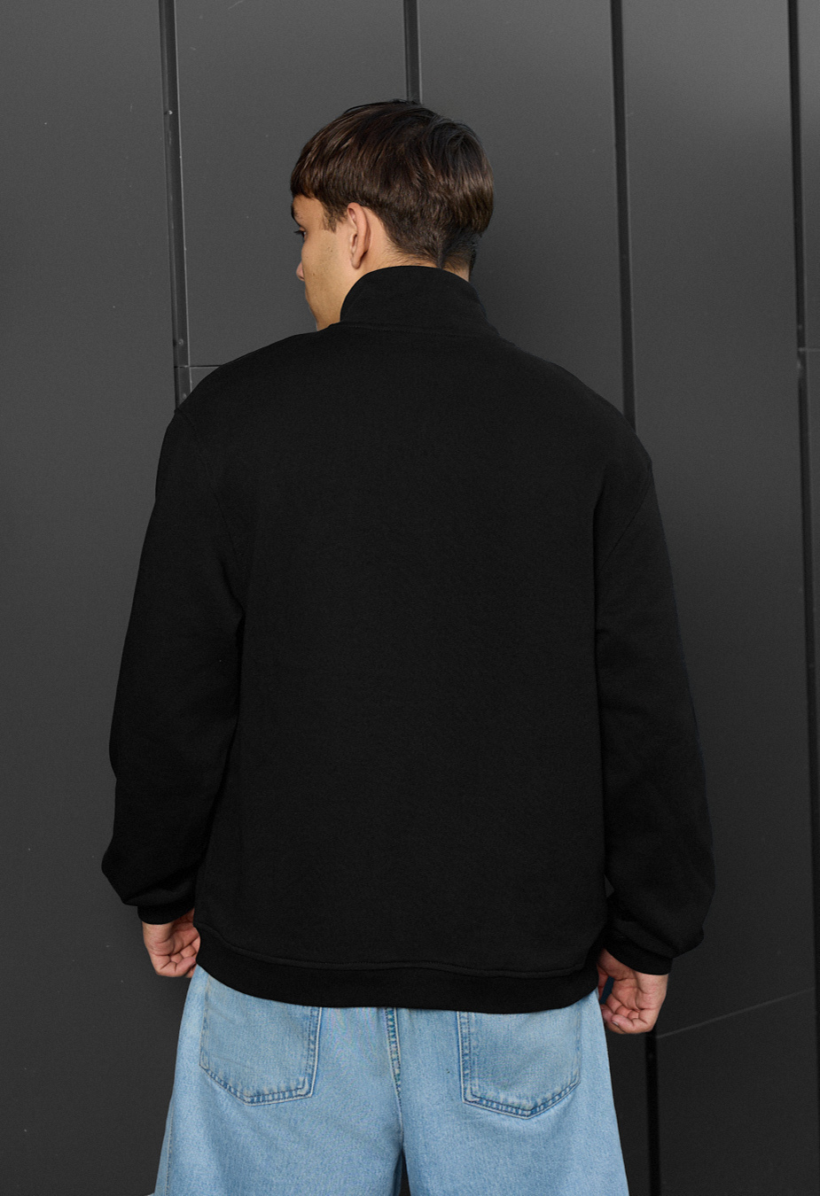 Олімпійка чоловіча Staff ry black oversize чорна оверсайз стильна