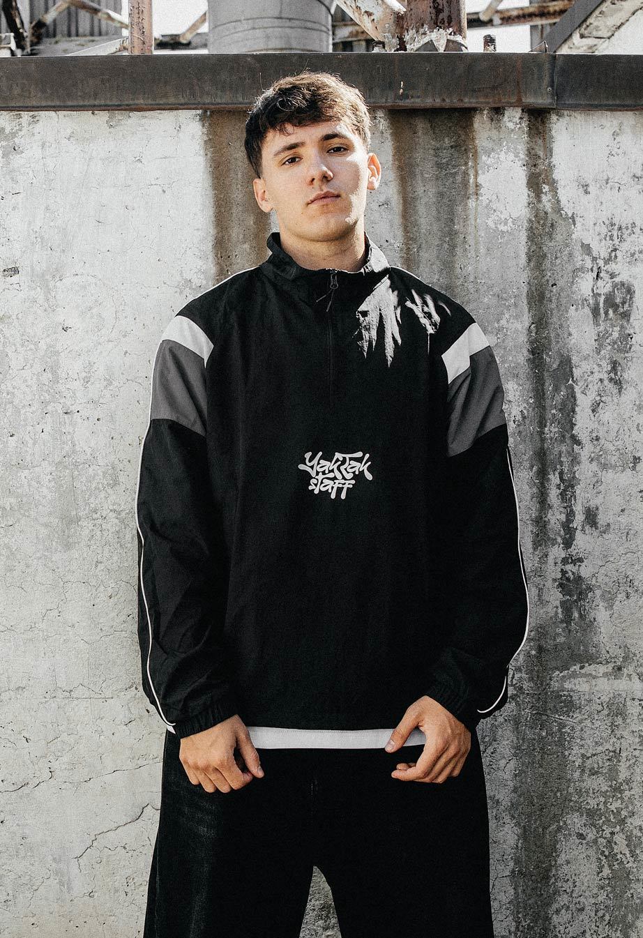 Анорак куртка Staff x Yaktak oversize чорний/сірий/білий унісекс