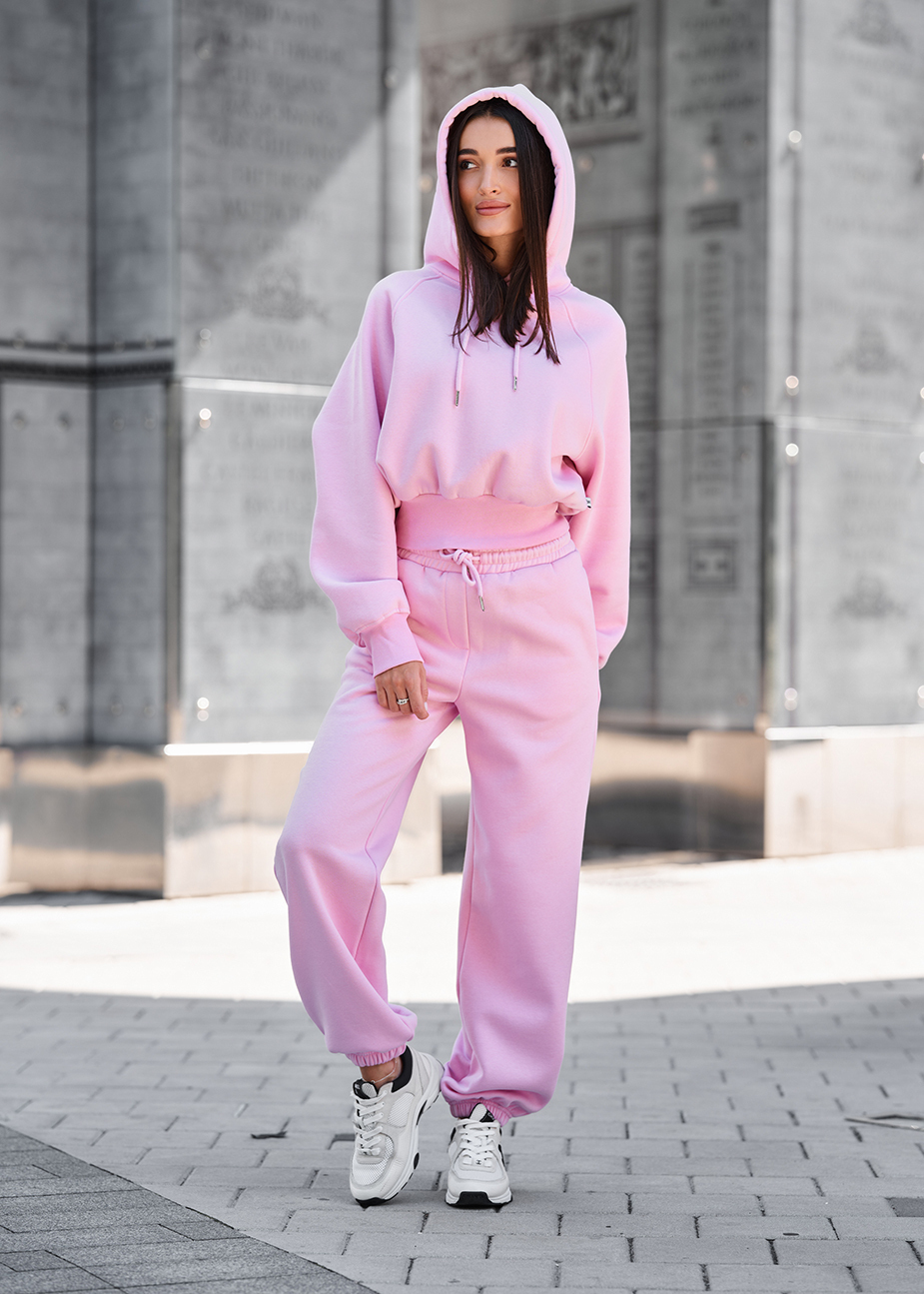 Жіночий спортивний костюм Staff meg pink fleece рожевий утеплений