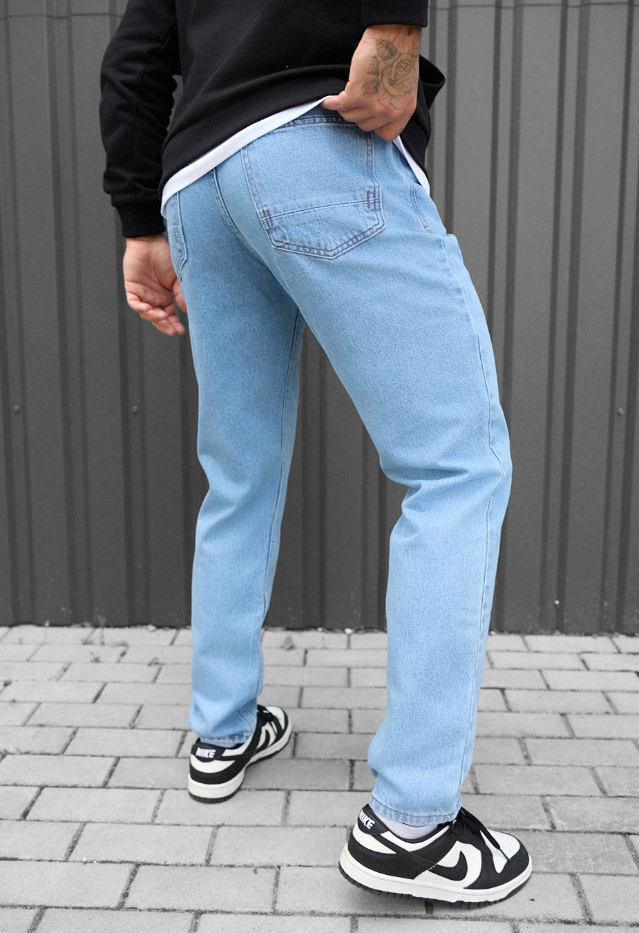 Джинси чоловічі Staff 75 light blue світло-сині завужені для
