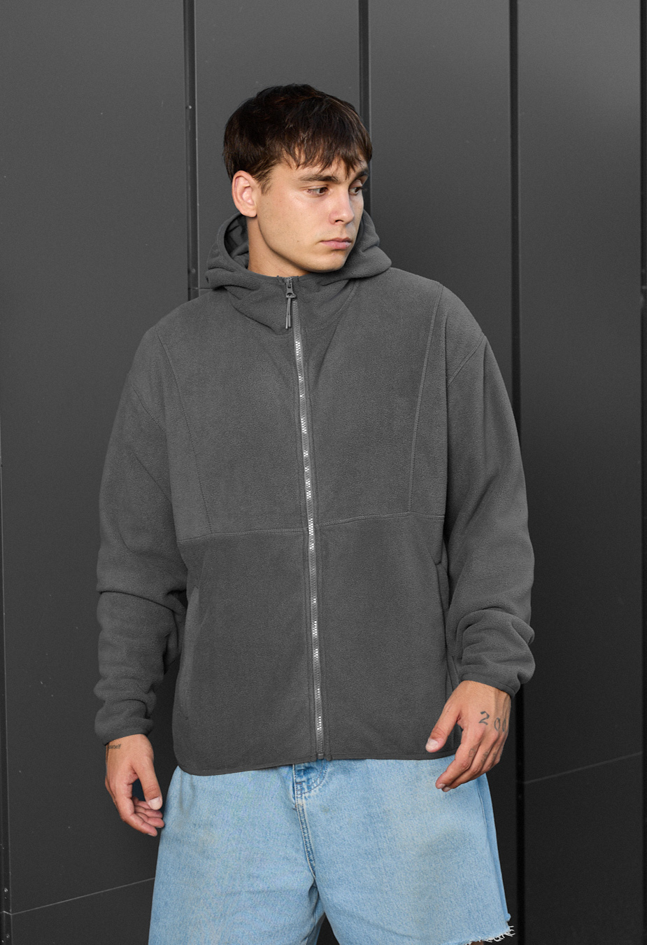 The ミュージシャン BONEZ підлітка для сірий oversize gray la Staff чоловічий Лонгслів XXL Gray Neck Crew Co. ミュージシャン
