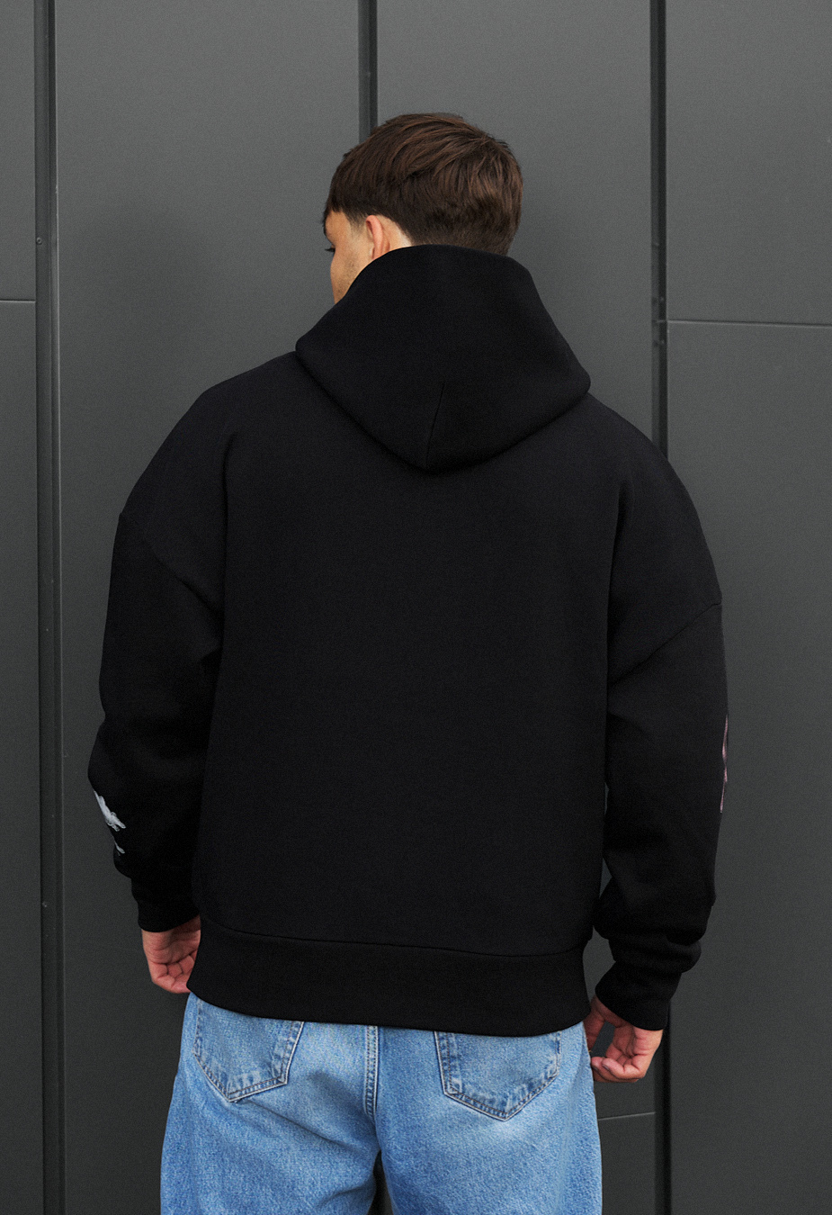 Толстовка чоловіча Staff clouds oversize fleece чорна оверсайз