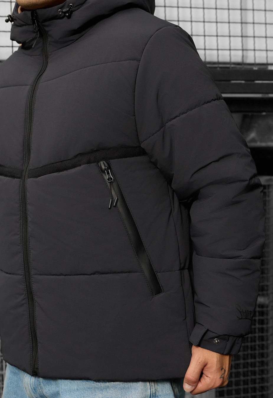 Куртка чоловіча зимова Staff krix dark gray темно-сіра утеплена