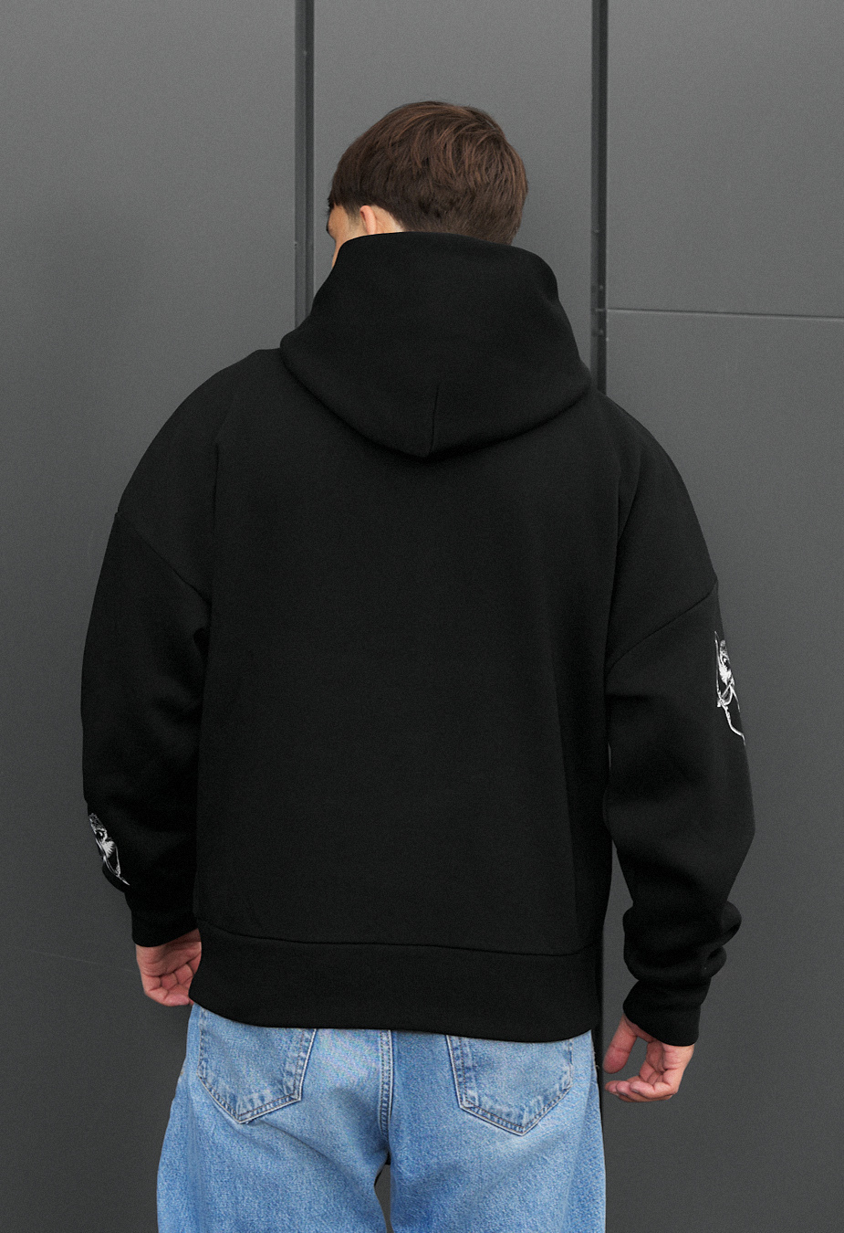 Толстовка чоловіча Staff sagittarius oversize fleece чорна з