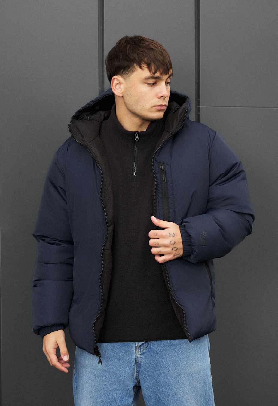 Куртка зимова чоловіча Staff rovx black & navy чорний/темно-синій