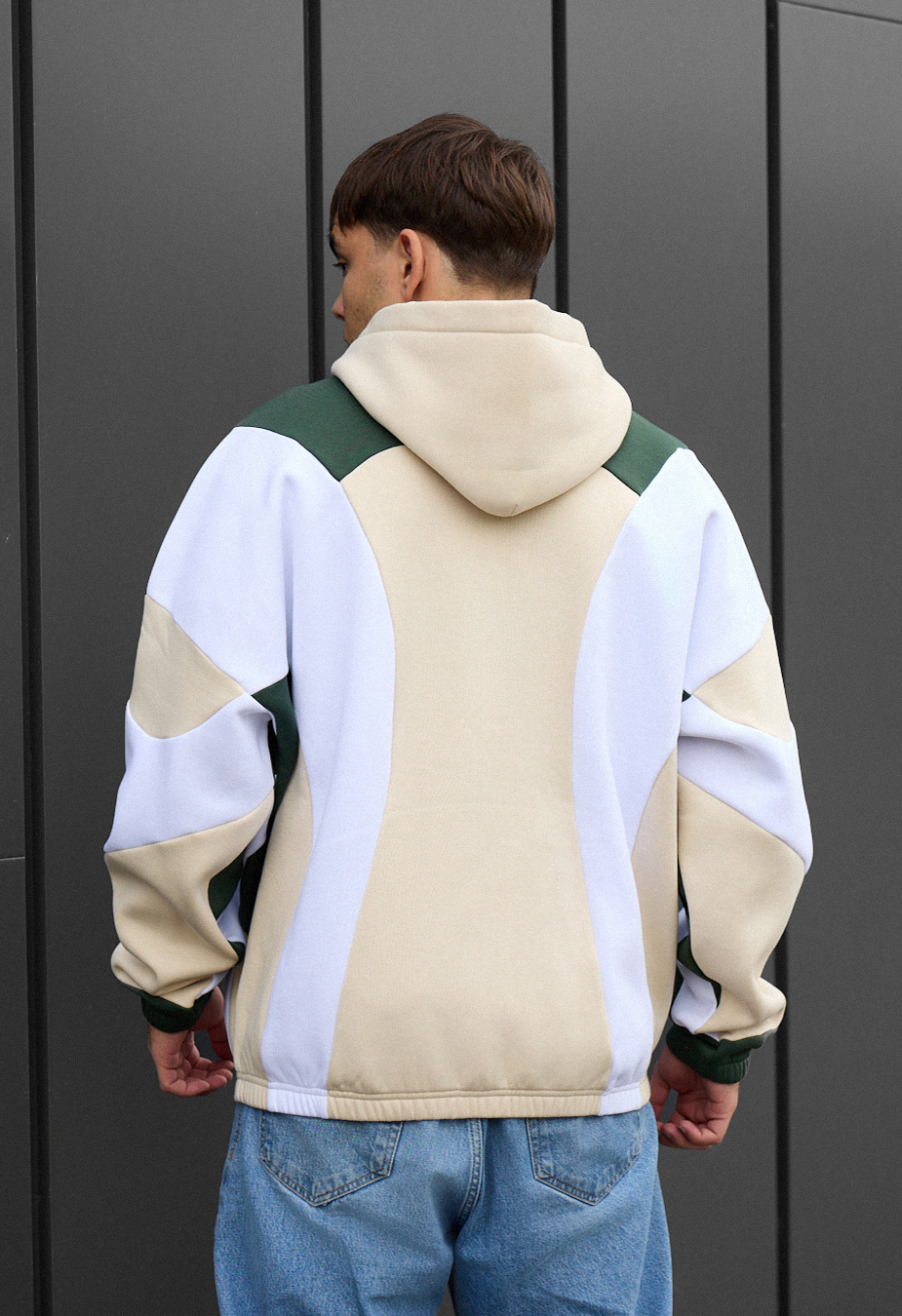 Худі чоловіче Staff mix zip oversize fleece мікс кольорів на