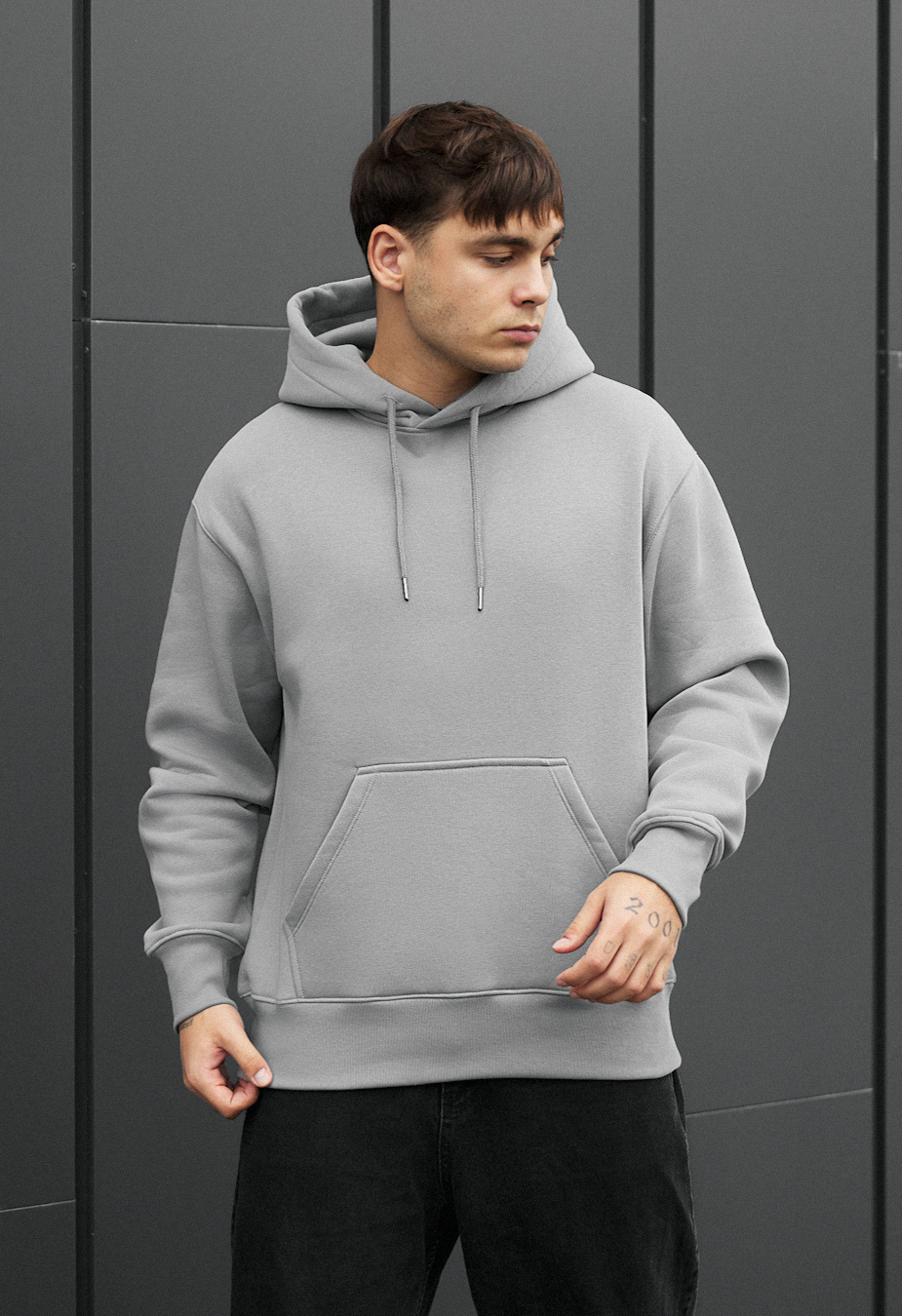 Світшот чоловічий Staff purple brown basic oversize fleece