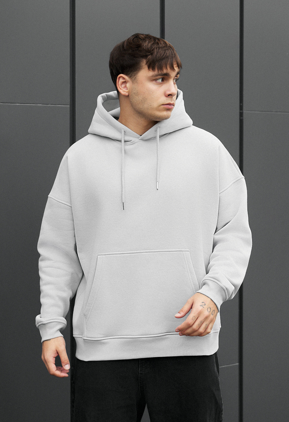 CLUBHAUS 即発送 完売品 美品 Light світло-сіра fleece oversize gray light Staff чоловіча Толстовка Lt.Gray Sweat- メンズウェア