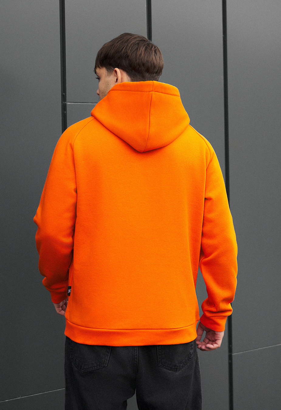 Чоловіче худі Staff orange logo fleece помаранчеве брендове з