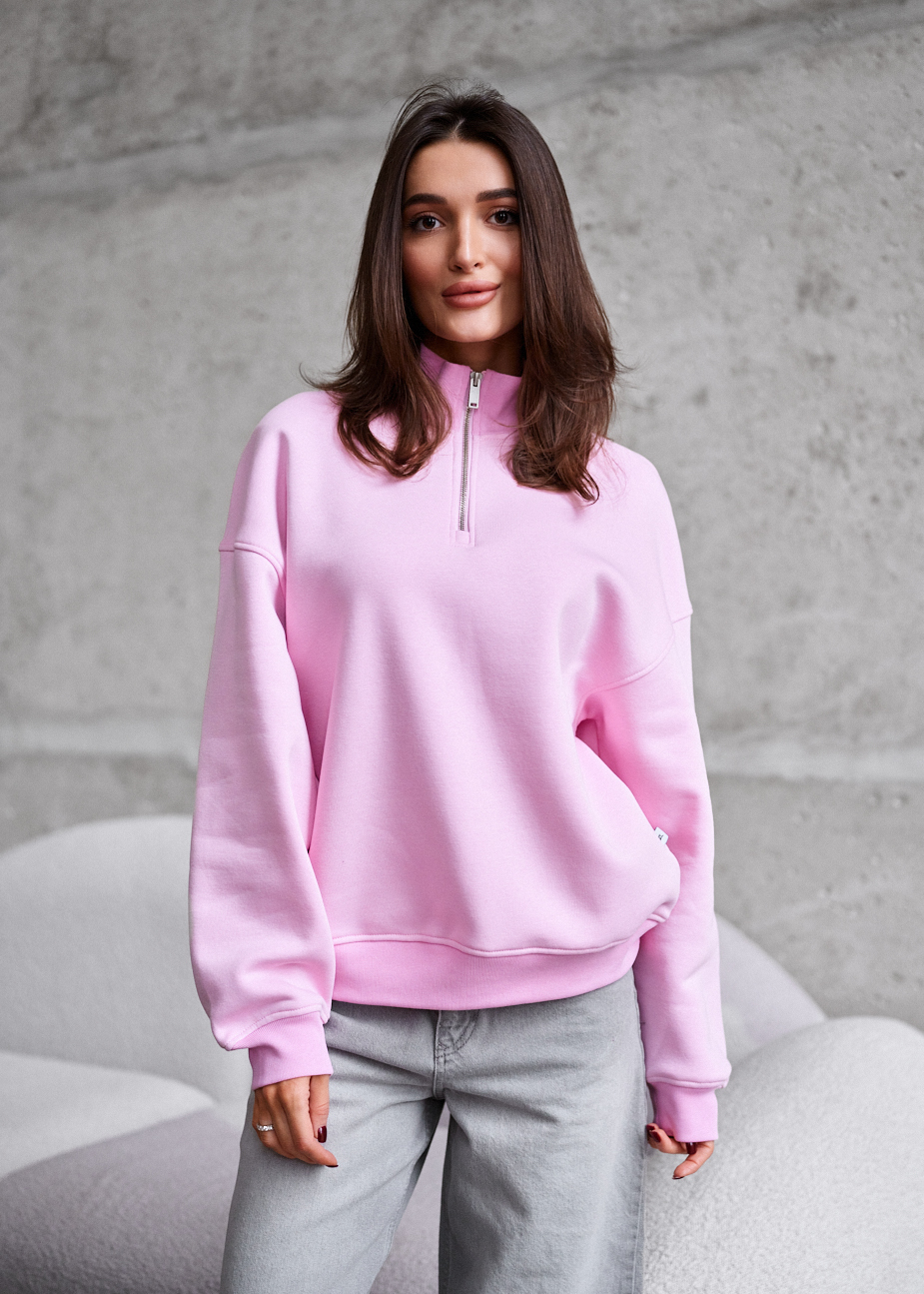 Олімпійка жіноча Staff le pink oversize fleece рожева для жінки