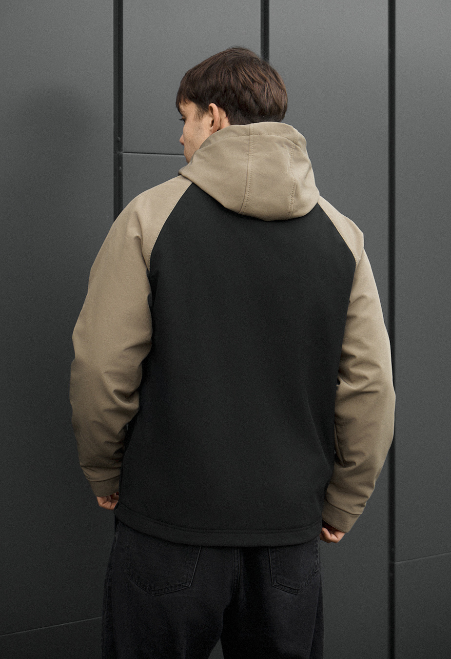 Чоловіча куртка soft shell Staff synx black & olive чорного