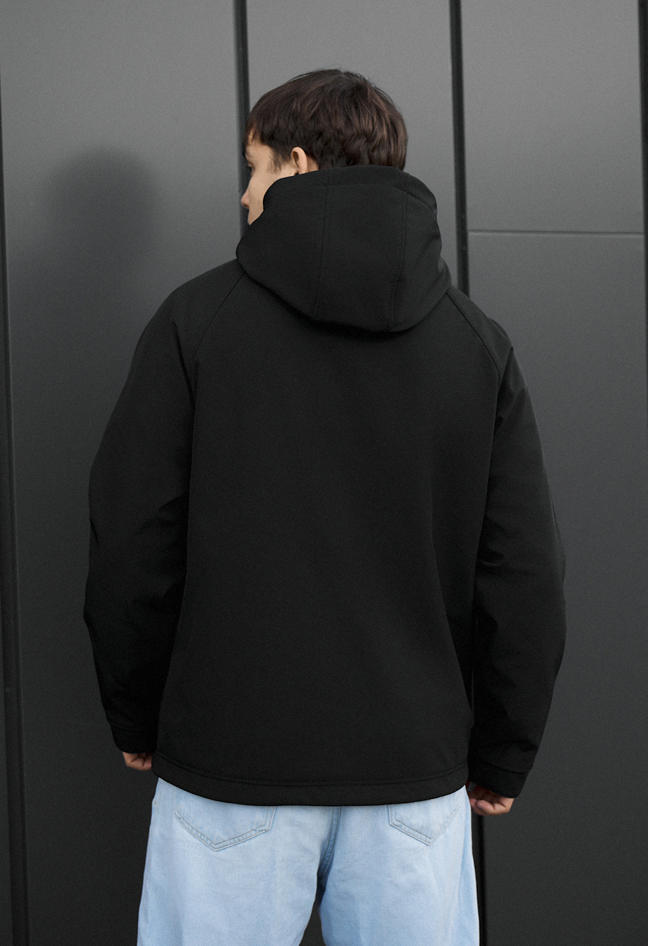 Чоловіча куртка soft shell Staff synx black чорна демісезонна з