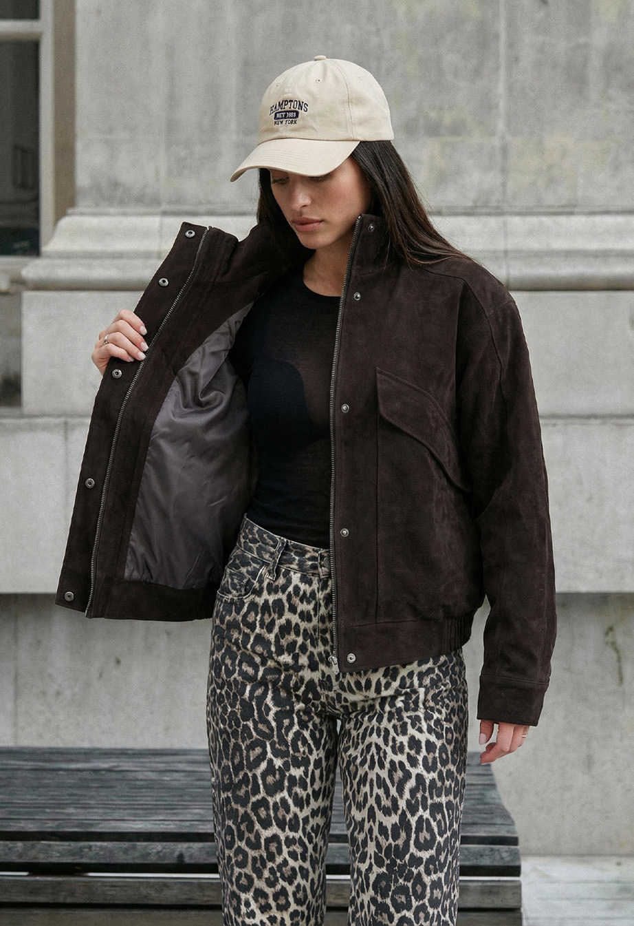 Куртка жіноча Staff stax brown oversize коричнева молодіжна