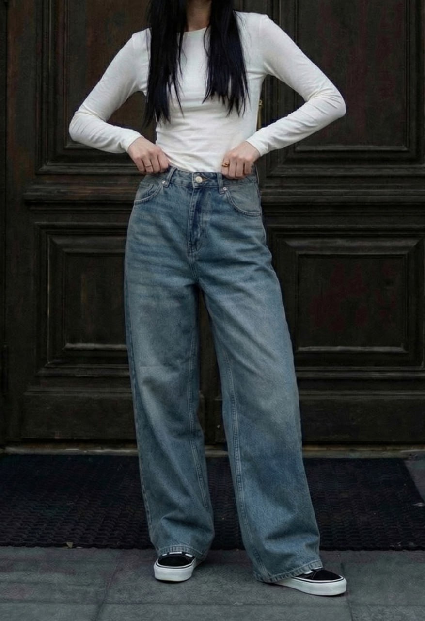 Джинси жіночі Staff 3492 blue loose fit сині вільний крій