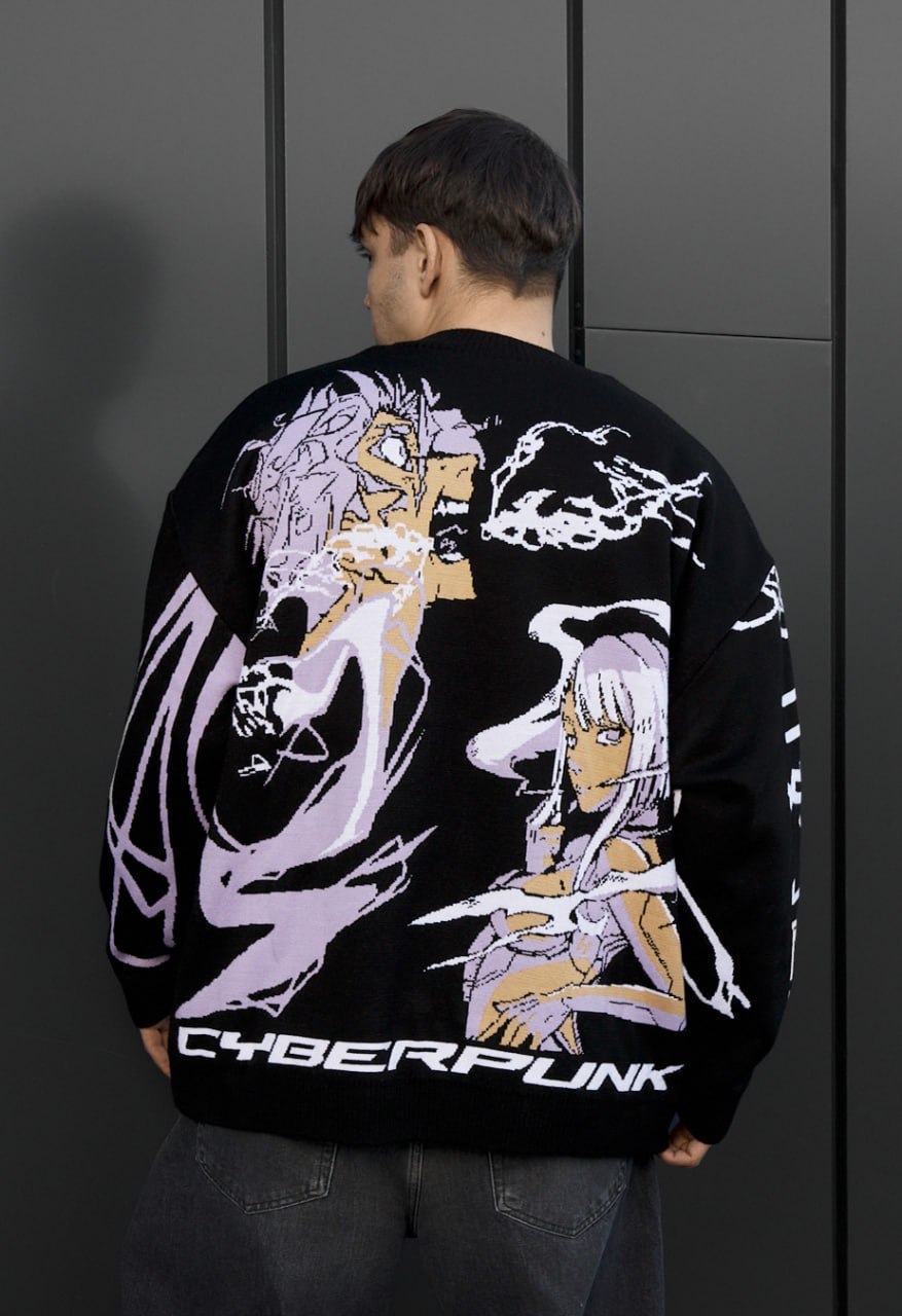 Светр чоловічий Staff x Husll cyber oversize мікс кольорів