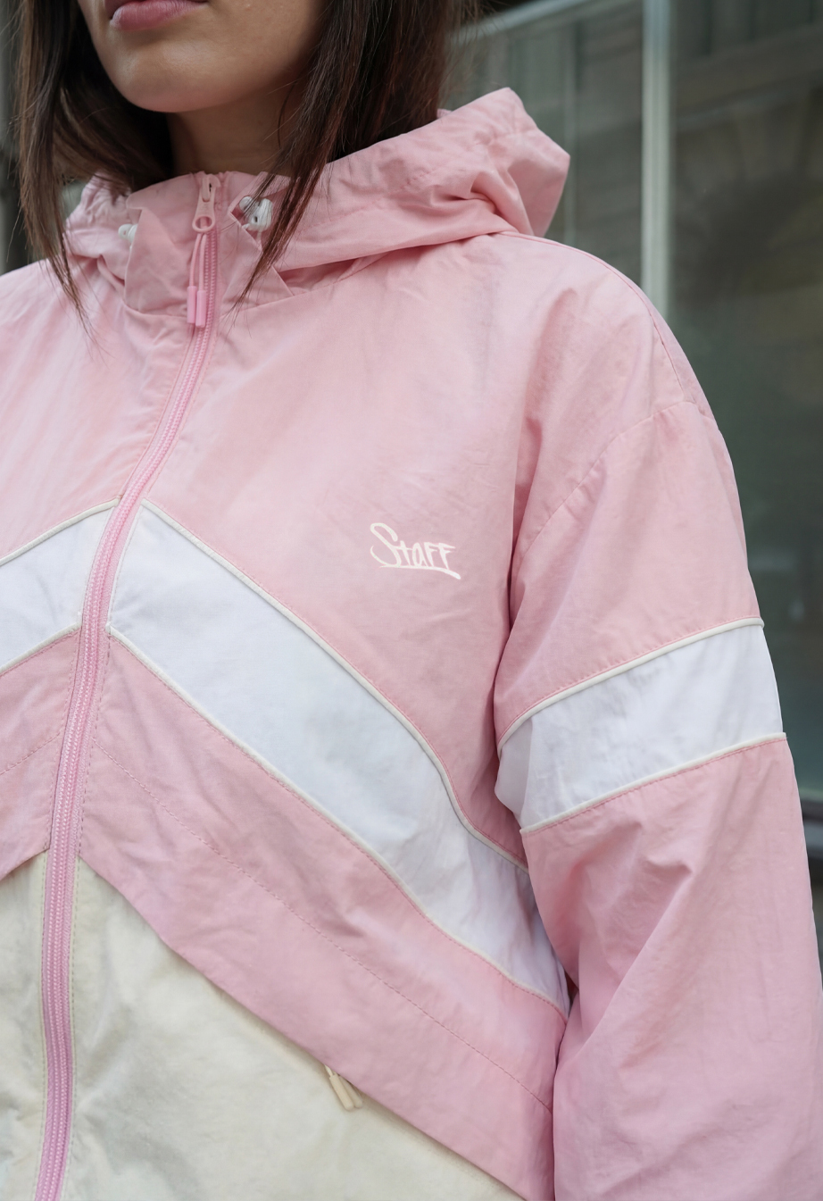 Вітровка жіноча Staff ni pink & light reflective oversize рожевого