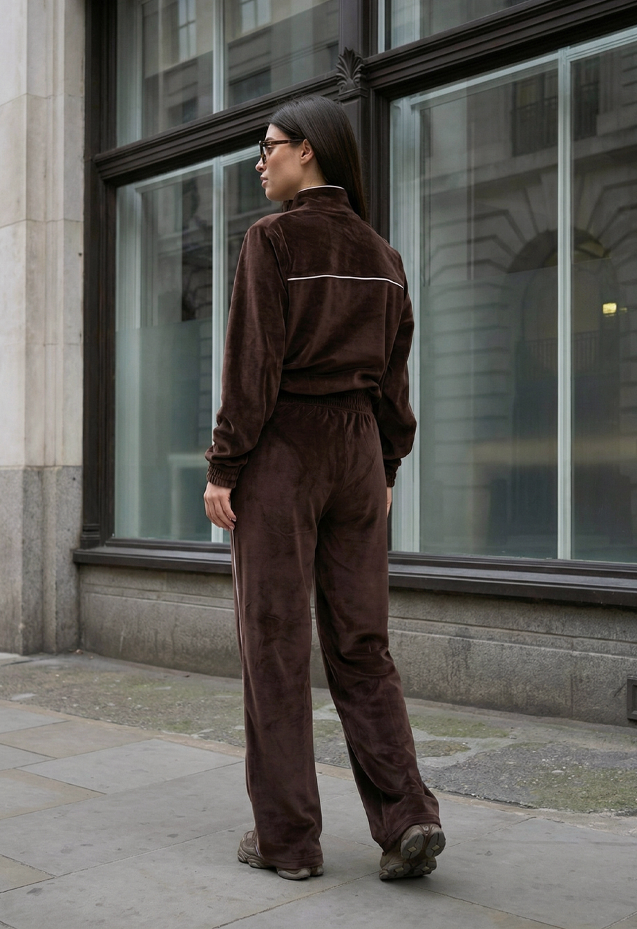 Спортивний костюм жіночий Staff gabi zip dark brown темно