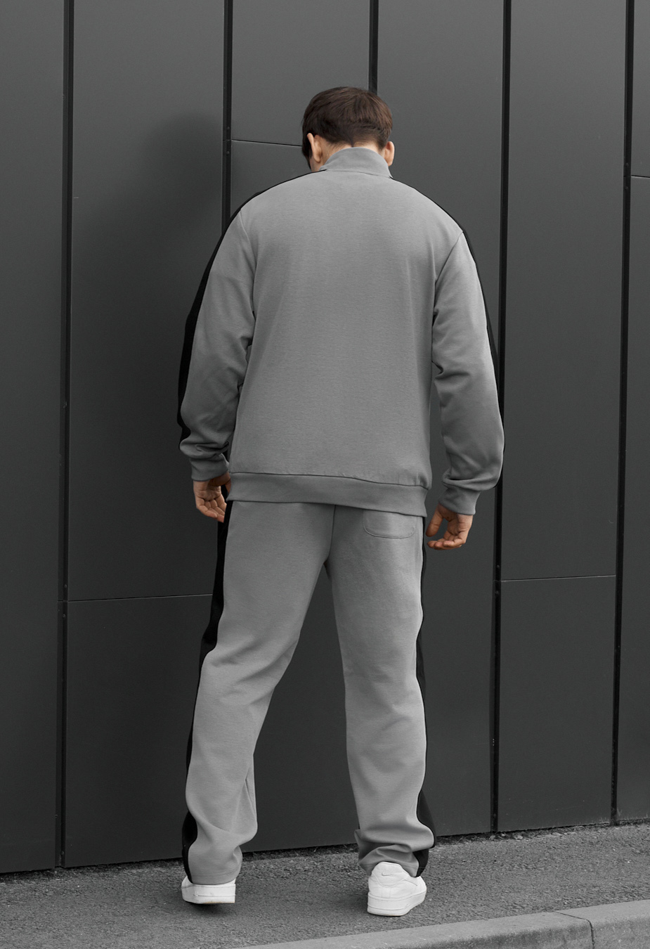Спортивний костюм чоловічий Staff el zip logo gray & black сіро