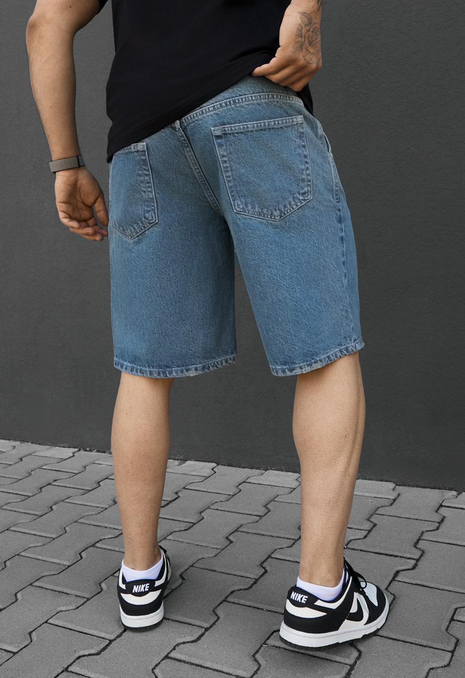 Чоловічі шорти Staff 19 blue loose fit сині літні бавовняні