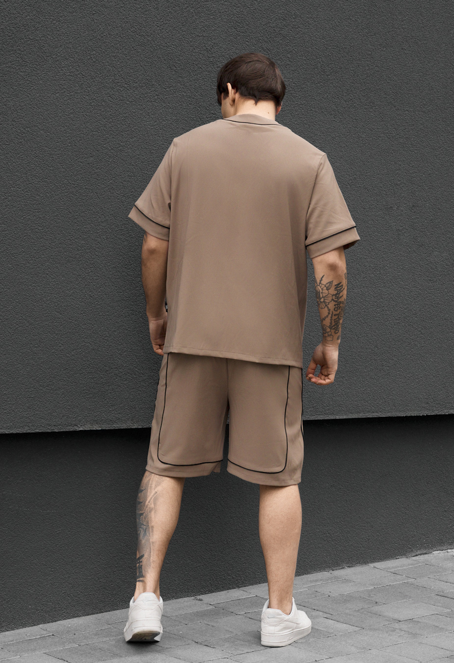 Шорти і сорочка чоловічі Staff kla light brown світло-коричневі