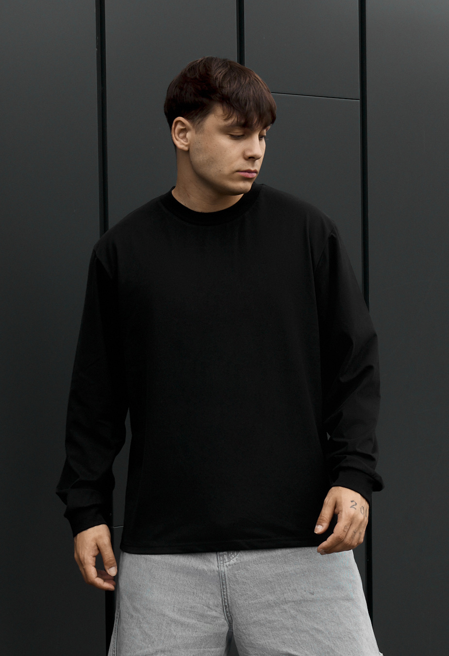 Олімпійка чоловіча Staff ry black oversize чорна оверсайз стильна